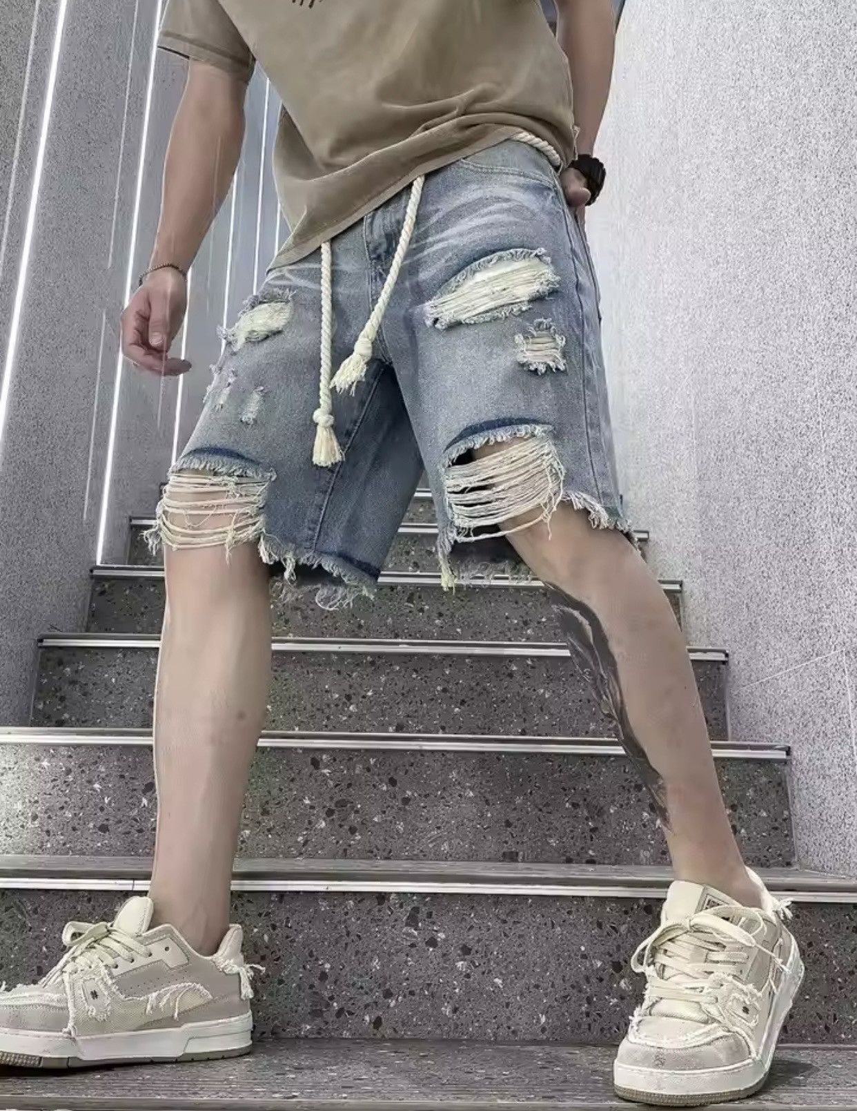 Jean × Vintage Summer Stretchy Denim Shorts Jeans Size US 40 / EU 56 - 6 Thumbnail