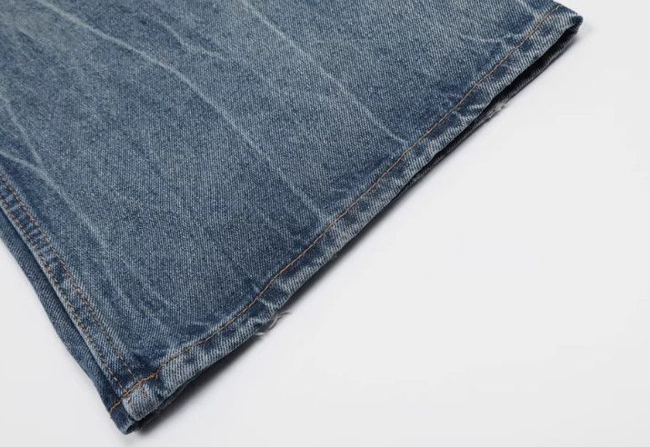 Jean Men's oversize retro washed distressed wide-leg jeans Size US 32 / EU 48 - 6 Thumbnail