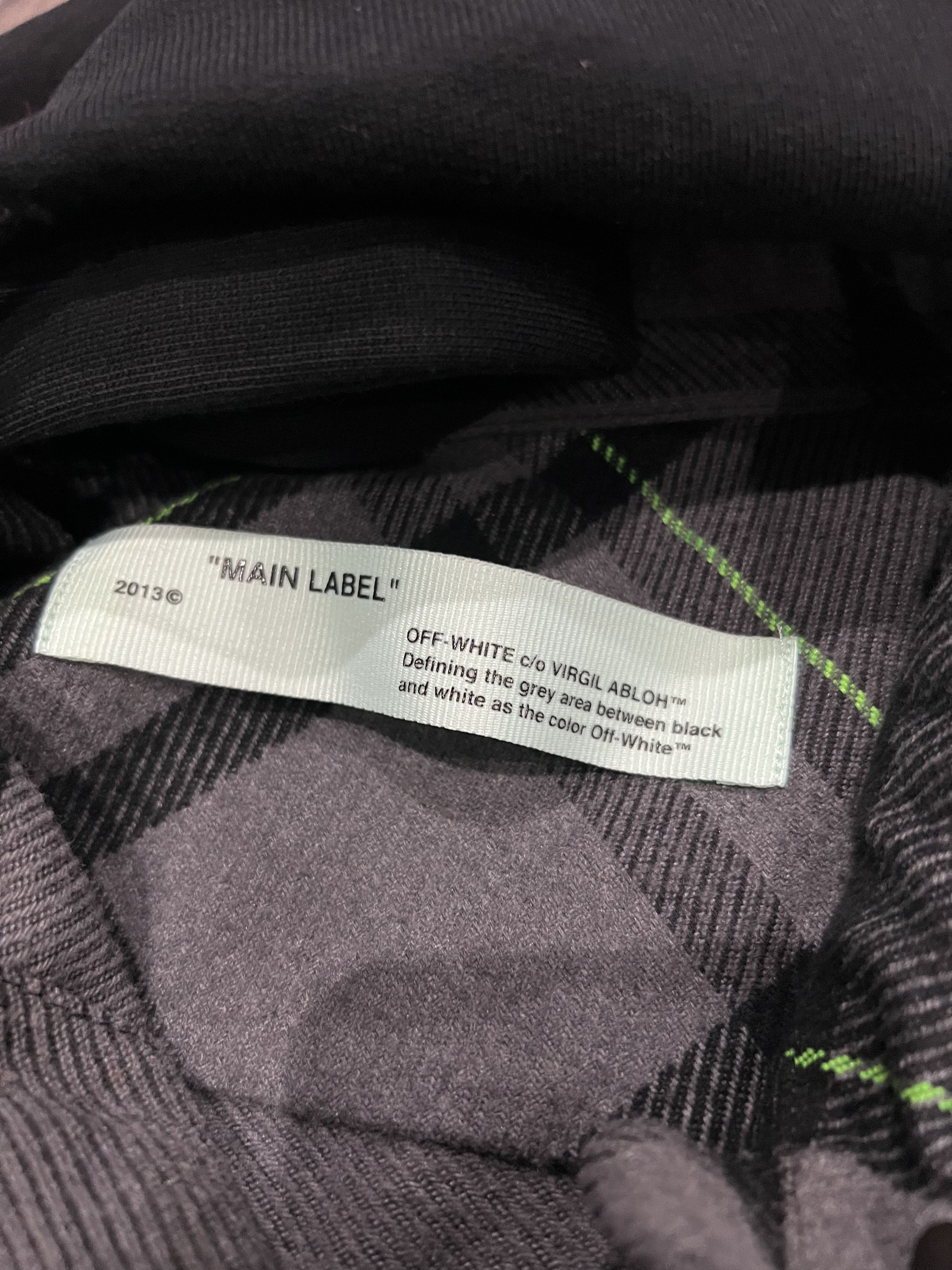 Off-White 2019 Grey Check Flannel Hooded Shirt Size US XXL / EU 58 / 5 - 3 Thumbnail