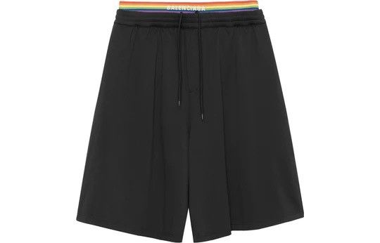 Balenciaga Balenciaga Logo Shorts L Black Brand New Authentic Size US 34 / EU 50 - 1 Thumbnail