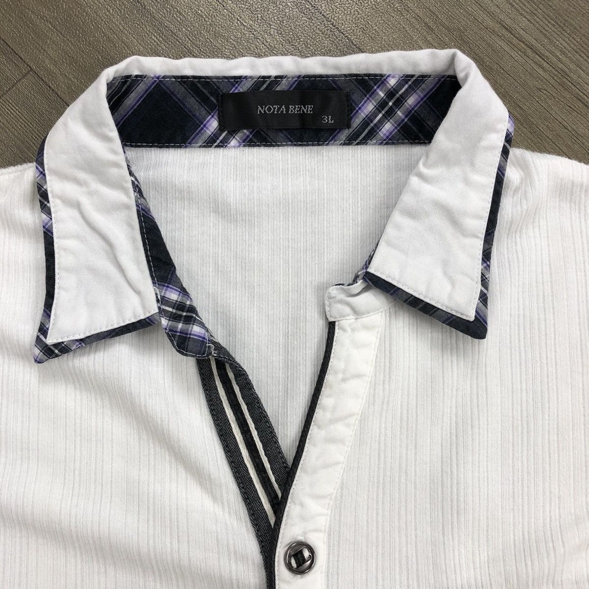 Japanese Brand 2000s Notabene Double Layers Button Tee Size US XXL / EU 58 / 5 - 6 Thumbnail
