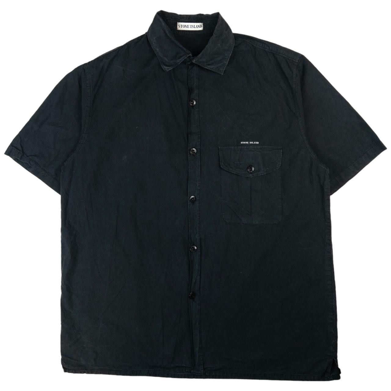 Stone Island Vintage Stone Island Short Sleeve Button Up Shirt Size L Size US L / EU 52-54 / 3 - 1 Thumbnail