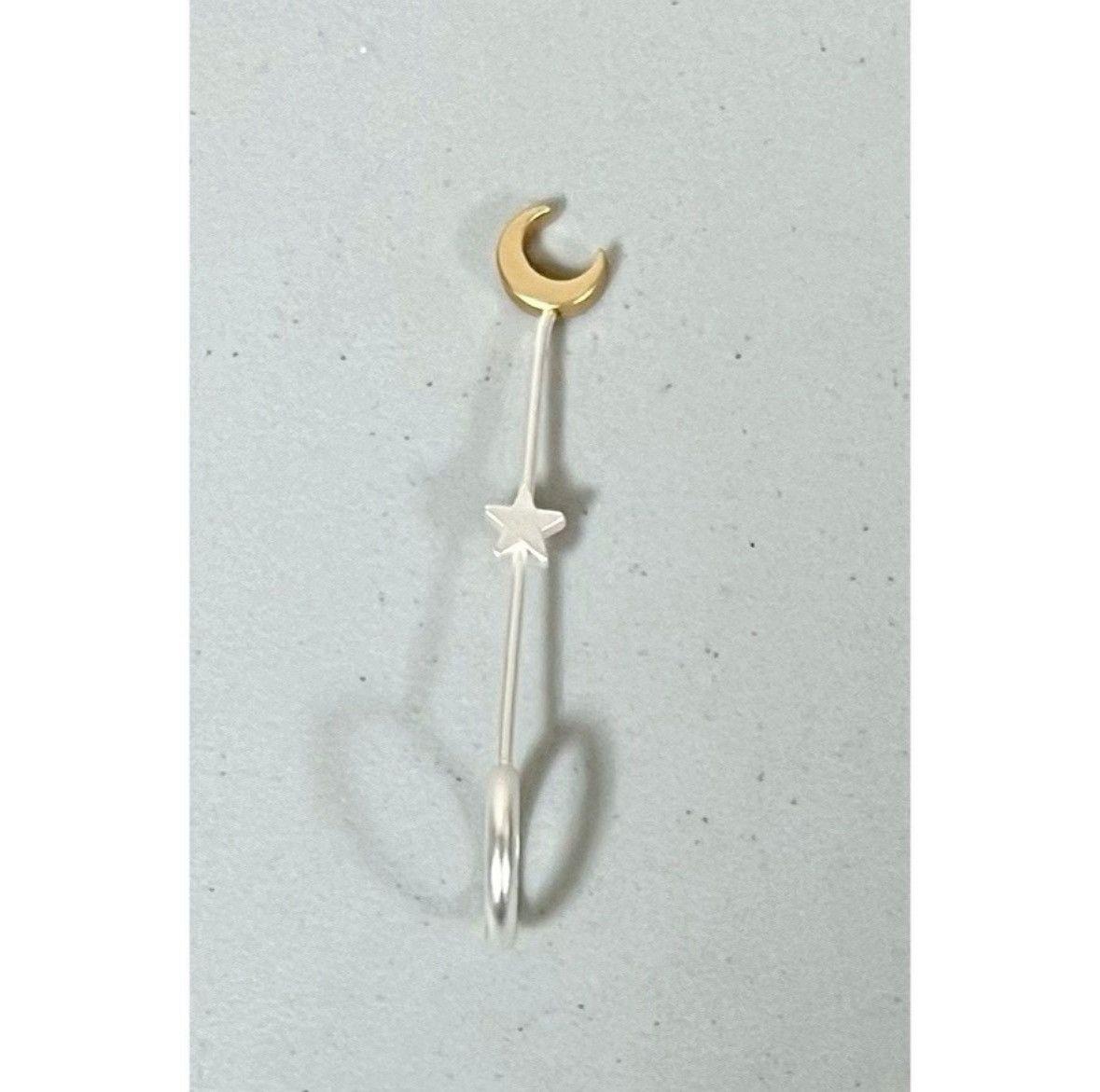 Japanese Brand × Vintage Gold Silver Crescent Moon Star Holder Ring Jewelry 🌙⭐️✨ #gold Size ONE SIZE - 2 Thumbnail