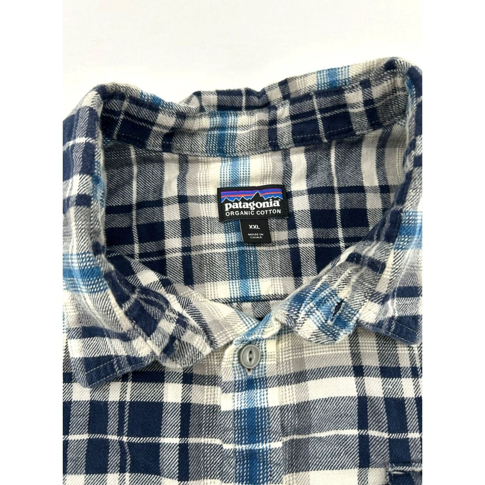Patagonia Patagonia Womens XXL Organic Cotton Blue & White Plaid Long Sleeve Button-Up Shirt Size US XXL / EU 58 / 5 - 3 Thumbnail