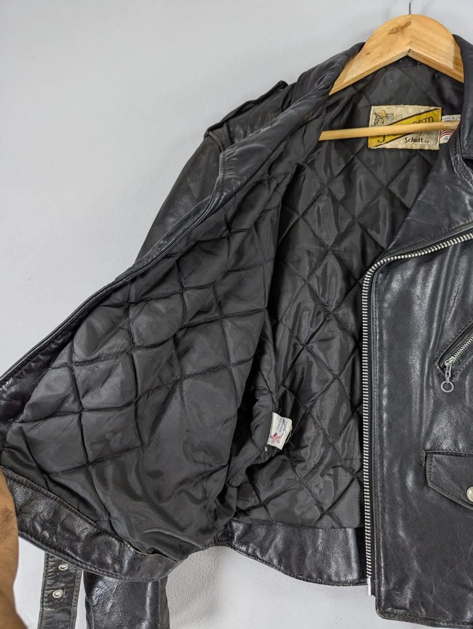 Schott 💥OFFER ME💥 TRUE VINTAGE Schott PERFECTO USA Double Collar Size US L / EU 52-54 / 3 - 17 Thumbnail