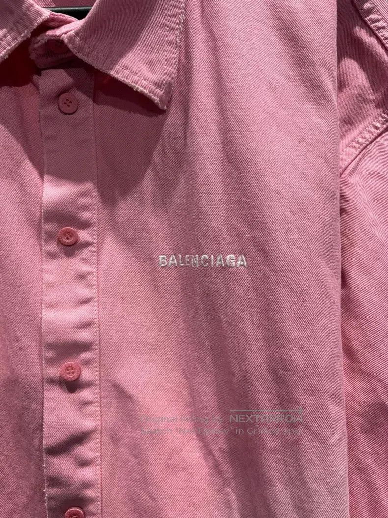 Balenciaga Balenciaga Logo embroidery pointed collar long-sleeve shir Size US M / EU 48-50 / 2 - 4 Thumbnail