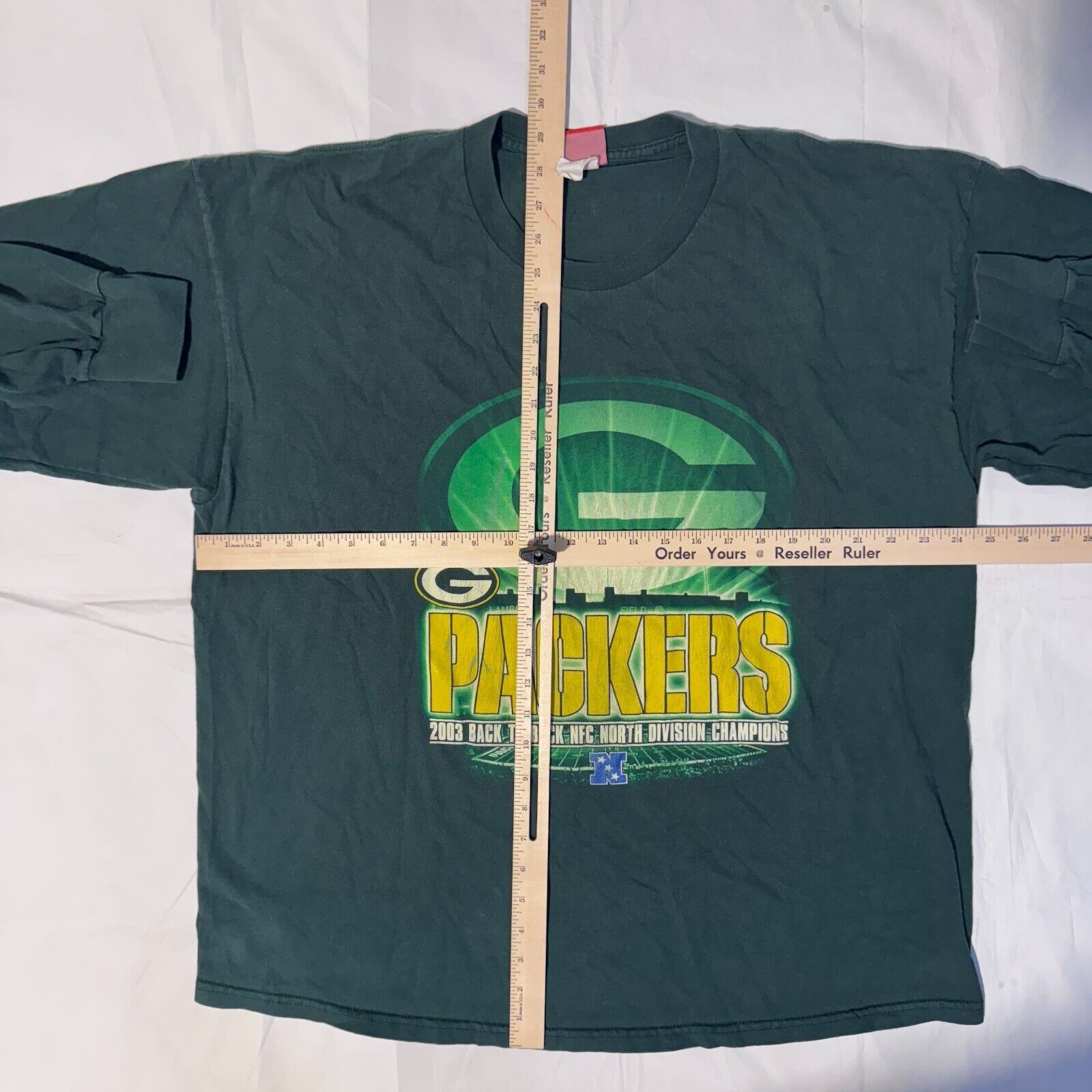 NFL NFL Green Bay Packers 2003 Back To Back NFC Champion Long Sl Size US XL / EU 56 / 4 - 4 Thumbnail