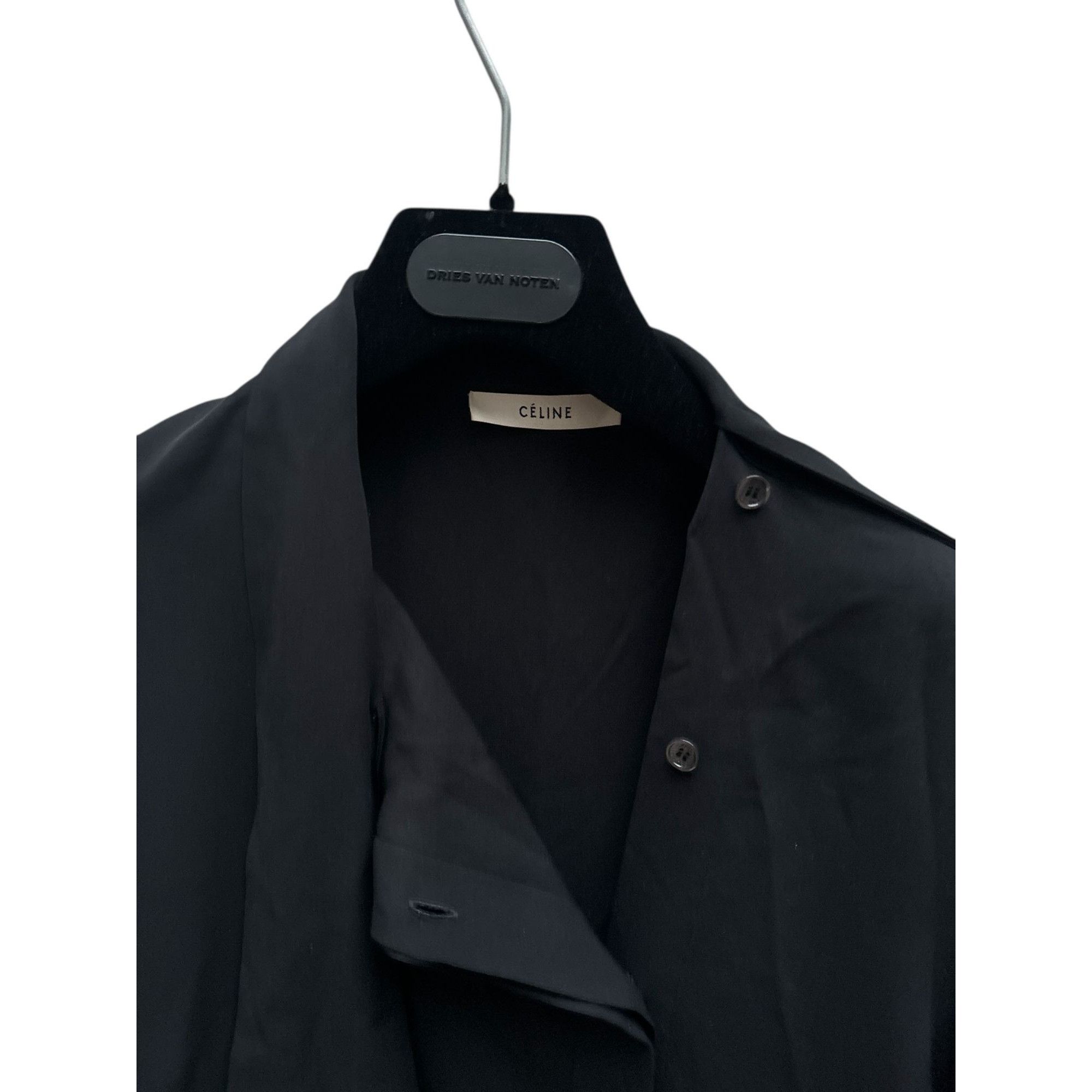 Celine Black Silk Scarf-Neck Dress Size S / US 4 / IT 40 - 5 Thumbnail