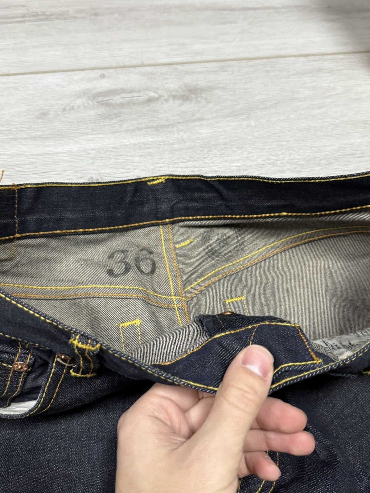 Red Monkey Red Monkey Company samurai RMC waves Japanese denim jeans Size US 36 / EU 52 - 8 Thumbnail