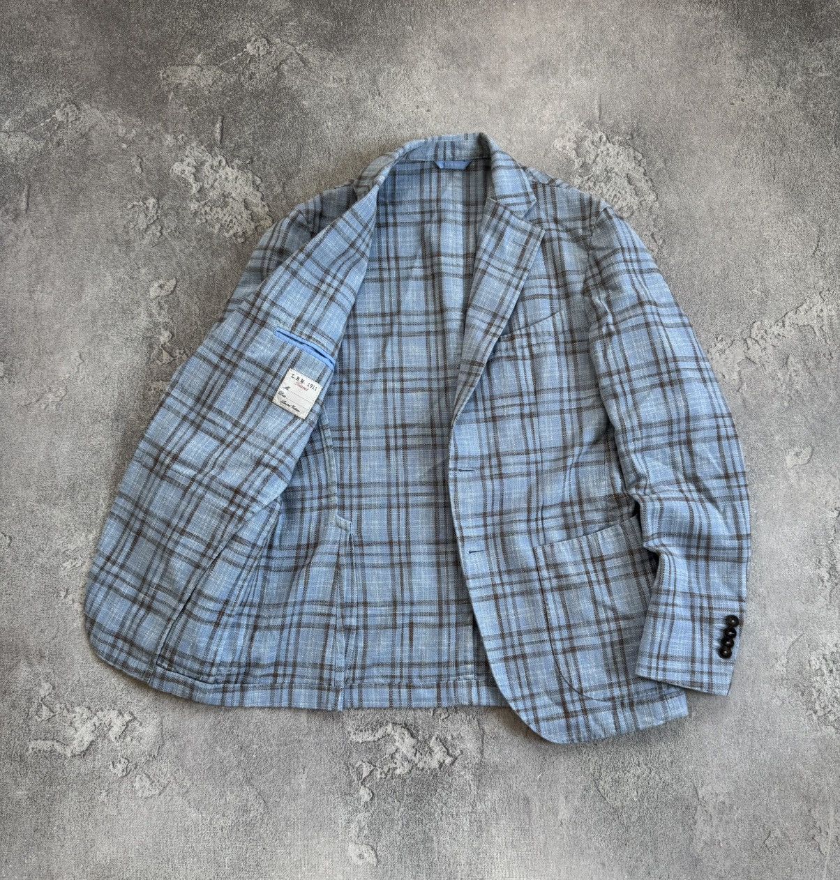 L.B.M. 1911 L.B.M. 1911 tailored Chekered wool blazer casual jacket Size 48R - 10 Thumbnail