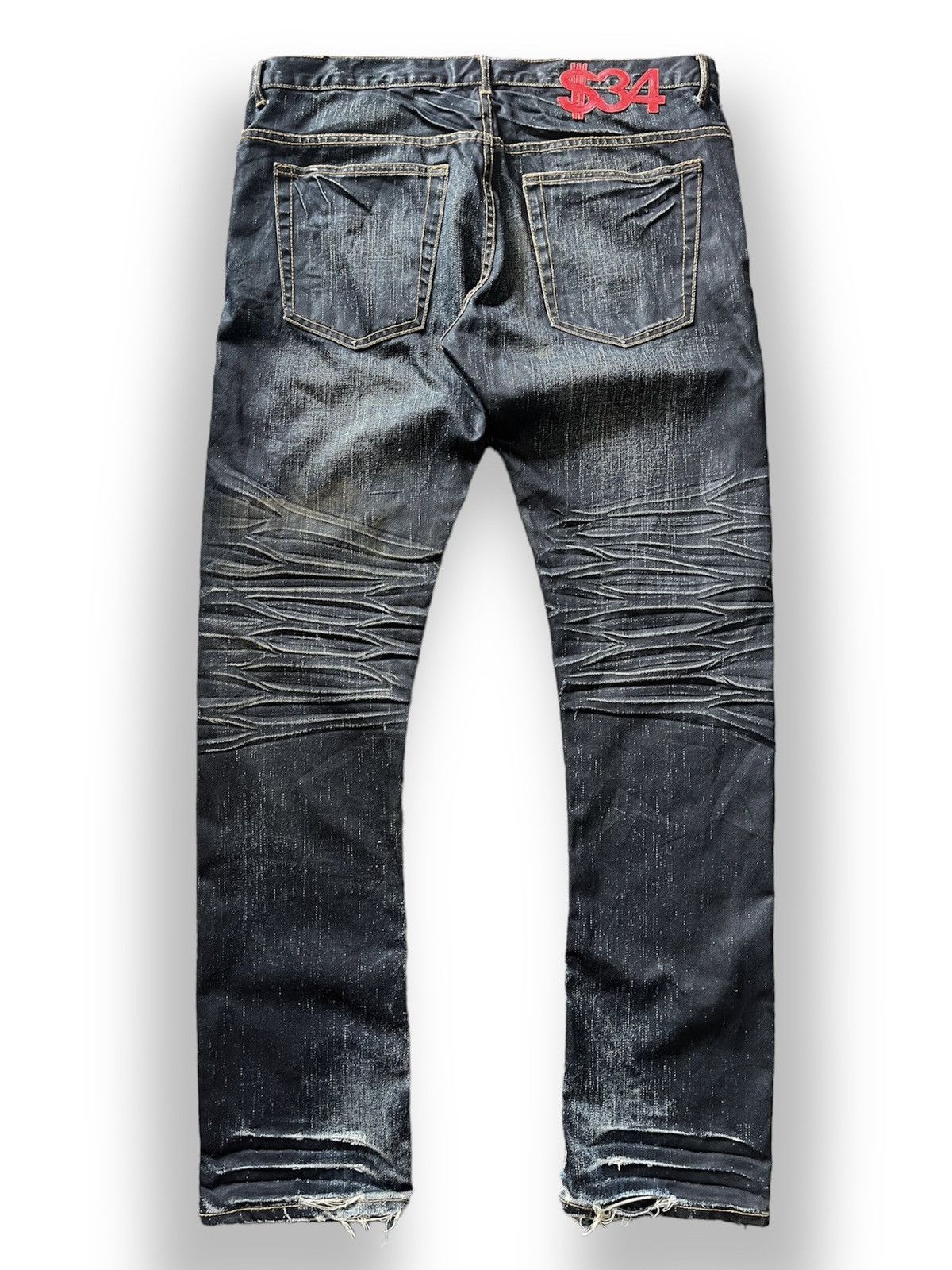 Swagger Acid Wash Faded Black Swagger Buttons Denim Size US 34 / EU 50 - 1 Thumbnail