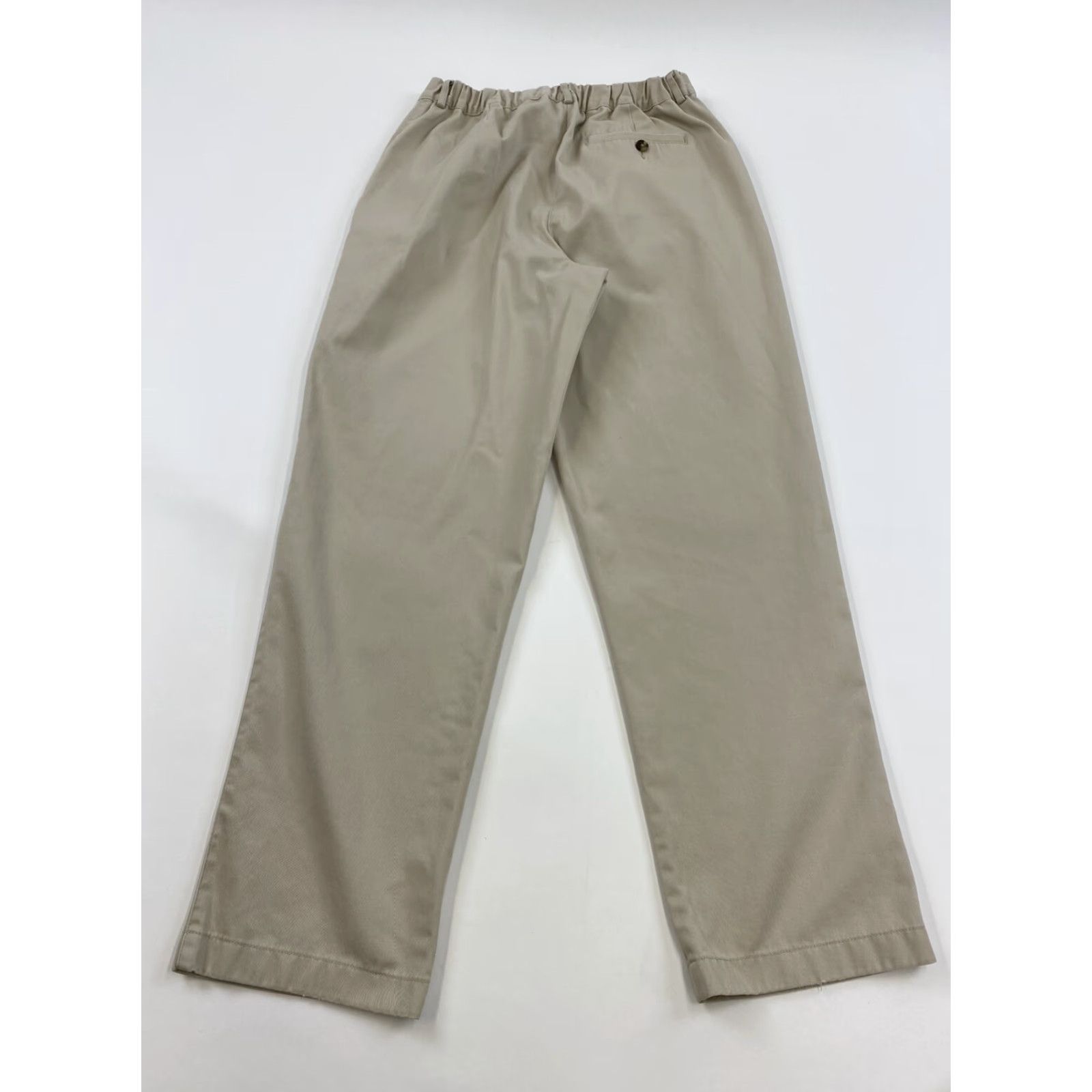 Vintage L.L. Bean Pleated Pants Womens 10 Khaki Beige Cotton Chino Straight Pants Women Size 32" / US 10 / IT 46 - 2 Thumbnail