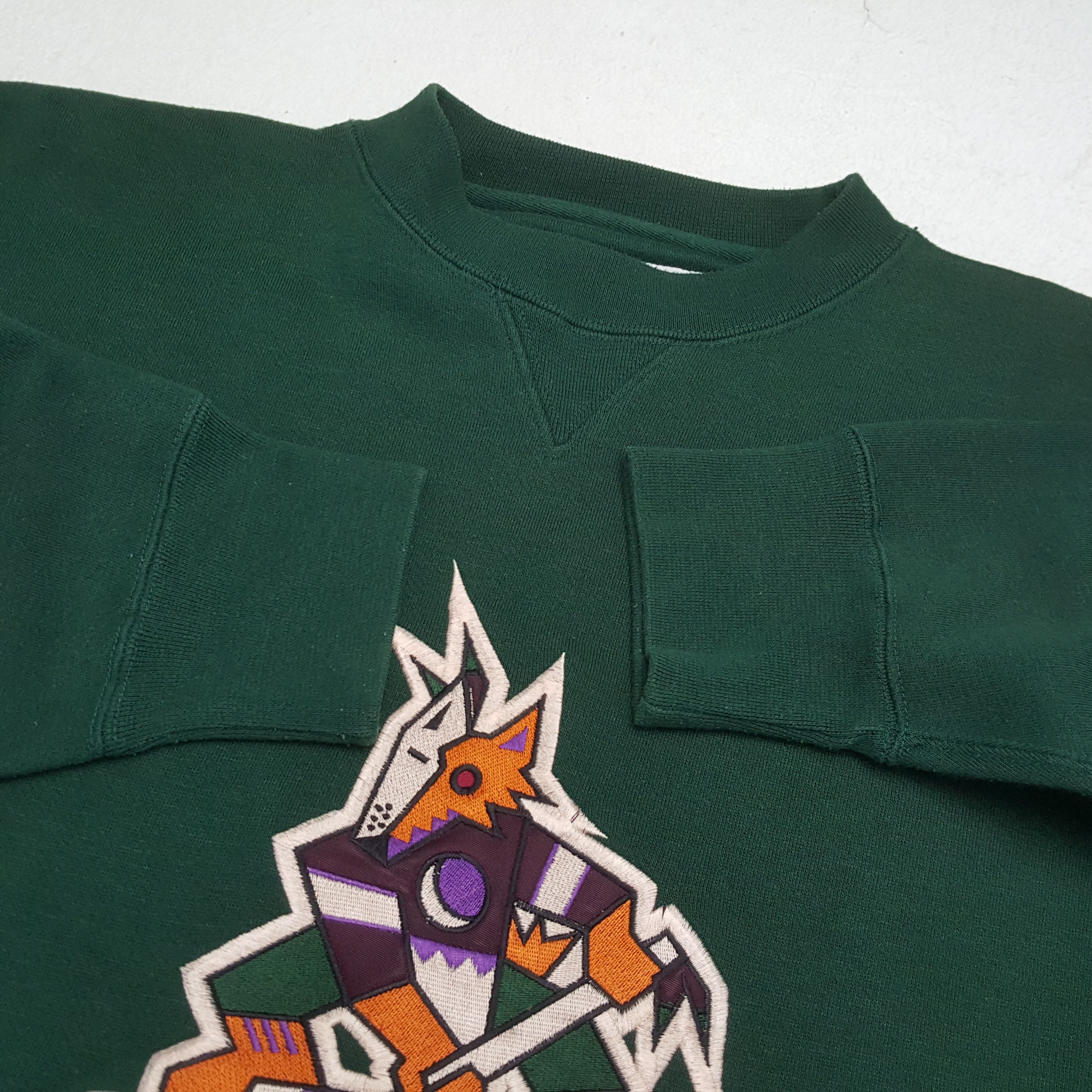 NHL × Vintage PHOENIX Arizona COYOTES NHL Ice Hockey Team Sweatshirt Size US XL / EU 56 / 4 - 7 Thumbnail