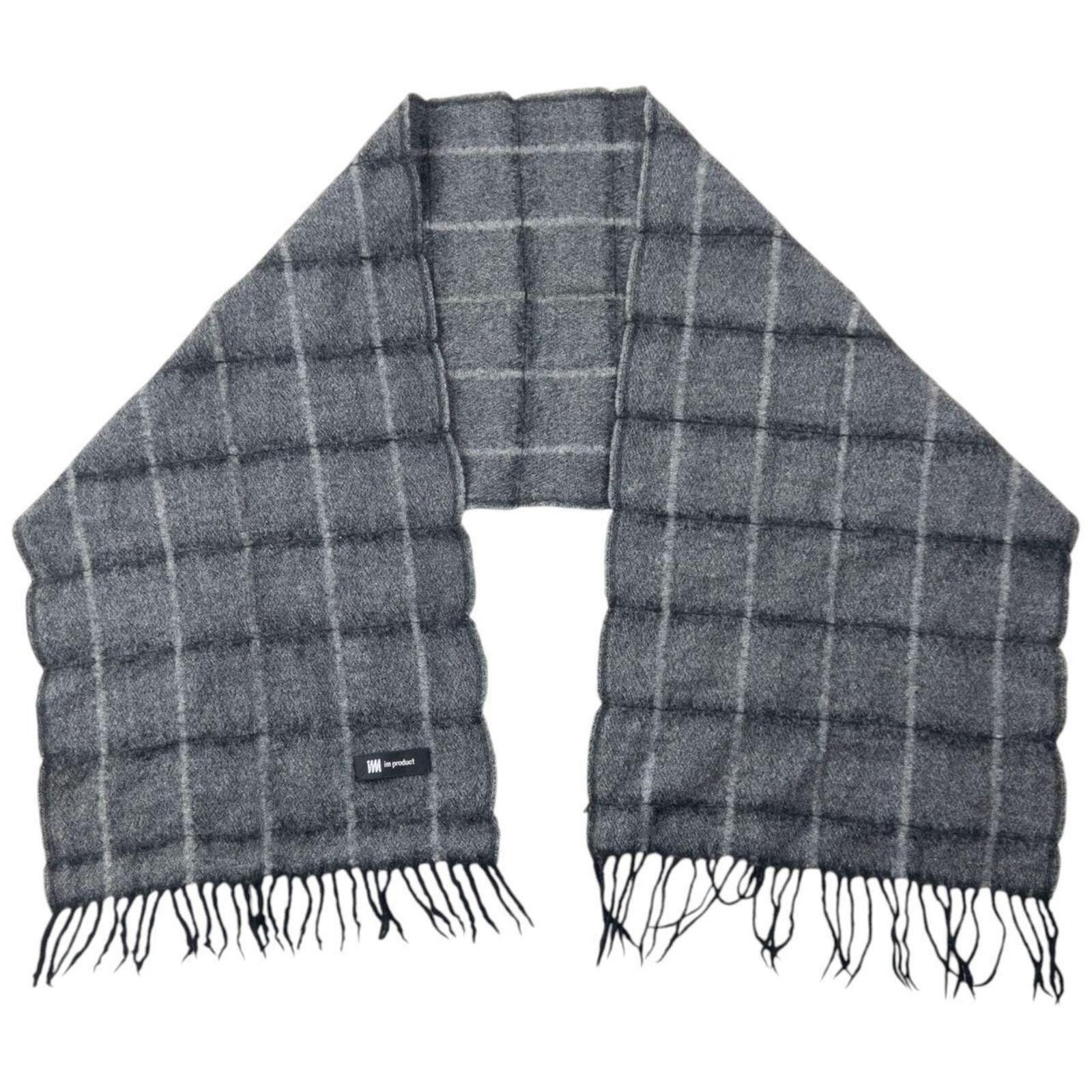 Issey Miyake Vintage 2000s Issey Miyake Checkered Wool Tassel Scarf Size ONE SIZE - 2 Thumbnail