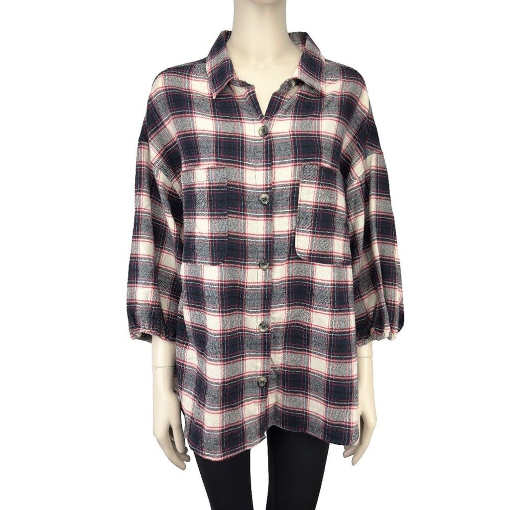 Harve Benard HARVE BENARD Red White Black & Blue Button Up Shirt Size XL Size XL / US 12-14 / IT 48-50 - 1 Thumbnail