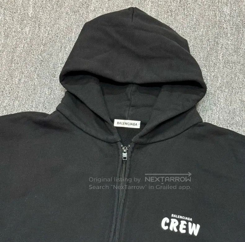 Balenciaga Balenciaga Crew Logo Zip Hoodie Black. Size US S / EU 44-46 / 1 - 5 Thumbnail