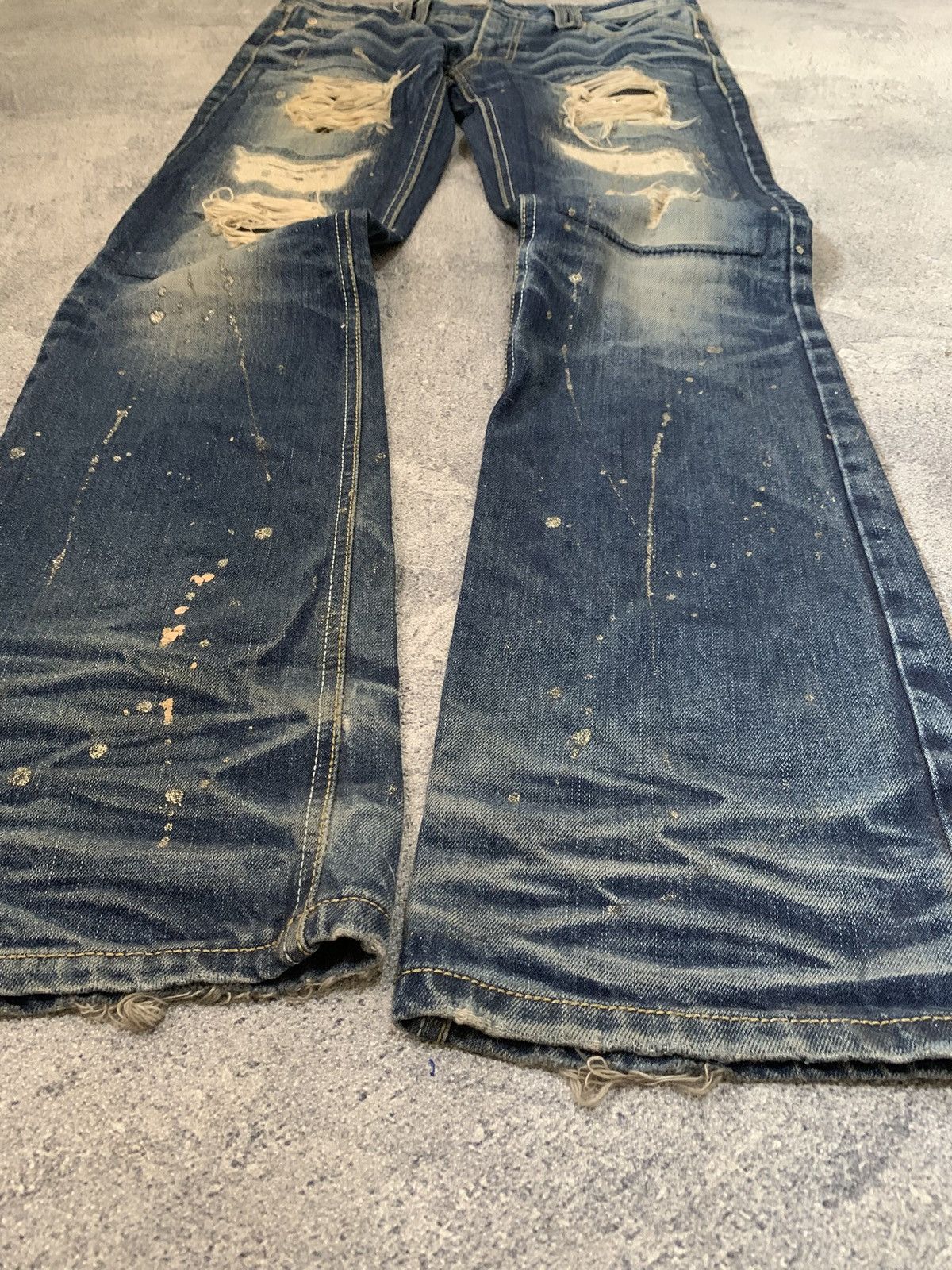 If Six Was Nine 🐍 LAGUST Distressed Flared Denim - If Six Was Nine LGB Style Size US 32 / EU 48 - 4 Thumbnail