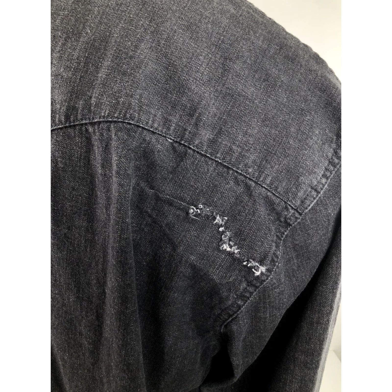 Levi's LEVI STRAUSS Denim Black PEARL SNAP Western XL Shirt Men Long Sleeve Button-Up Denim Shirt Western 90s Theme Snap XL Black Mens Size US XL / EU 56 / 4 - 4 Thumbnail