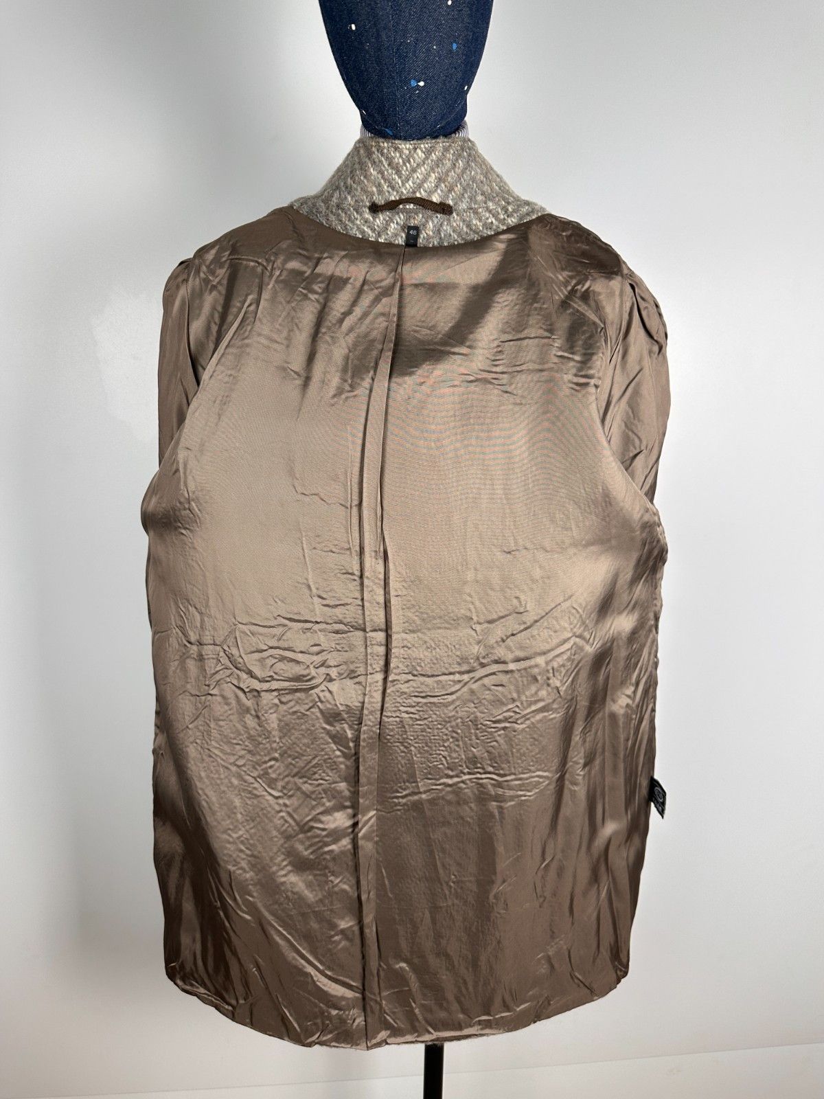 Other Vintage Llama Coat Herringbone Heavy Mohair Coat Size 46 Size M / US 6-8 / IT 42-44 - 14 Thumbnail