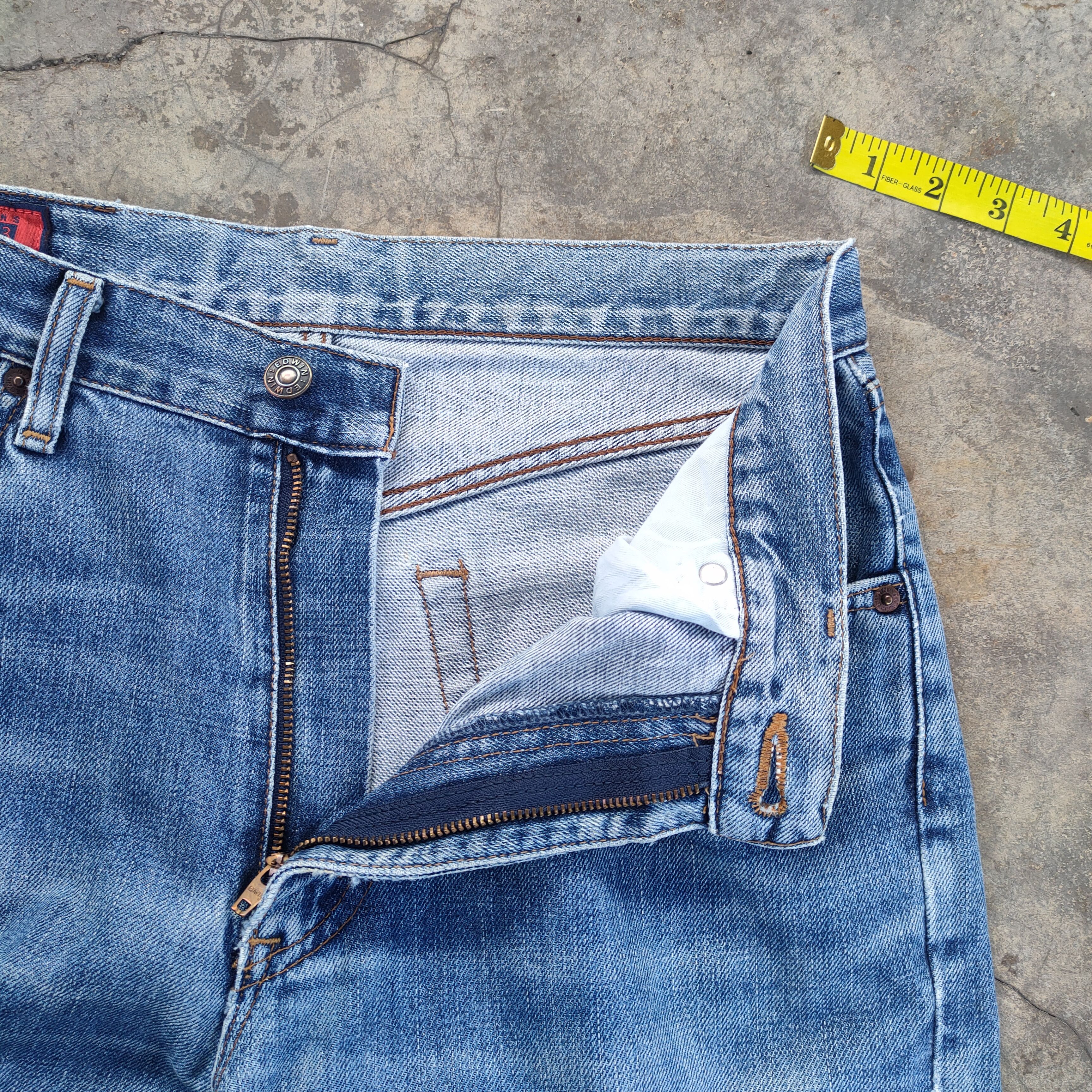 Edwin × Jean × Vintage W32 VINTAGE EDWIN 503 FADED RIPPED JEANS DENIM PANTS Size US 32 / EU 48 - 9 Thumbnail
