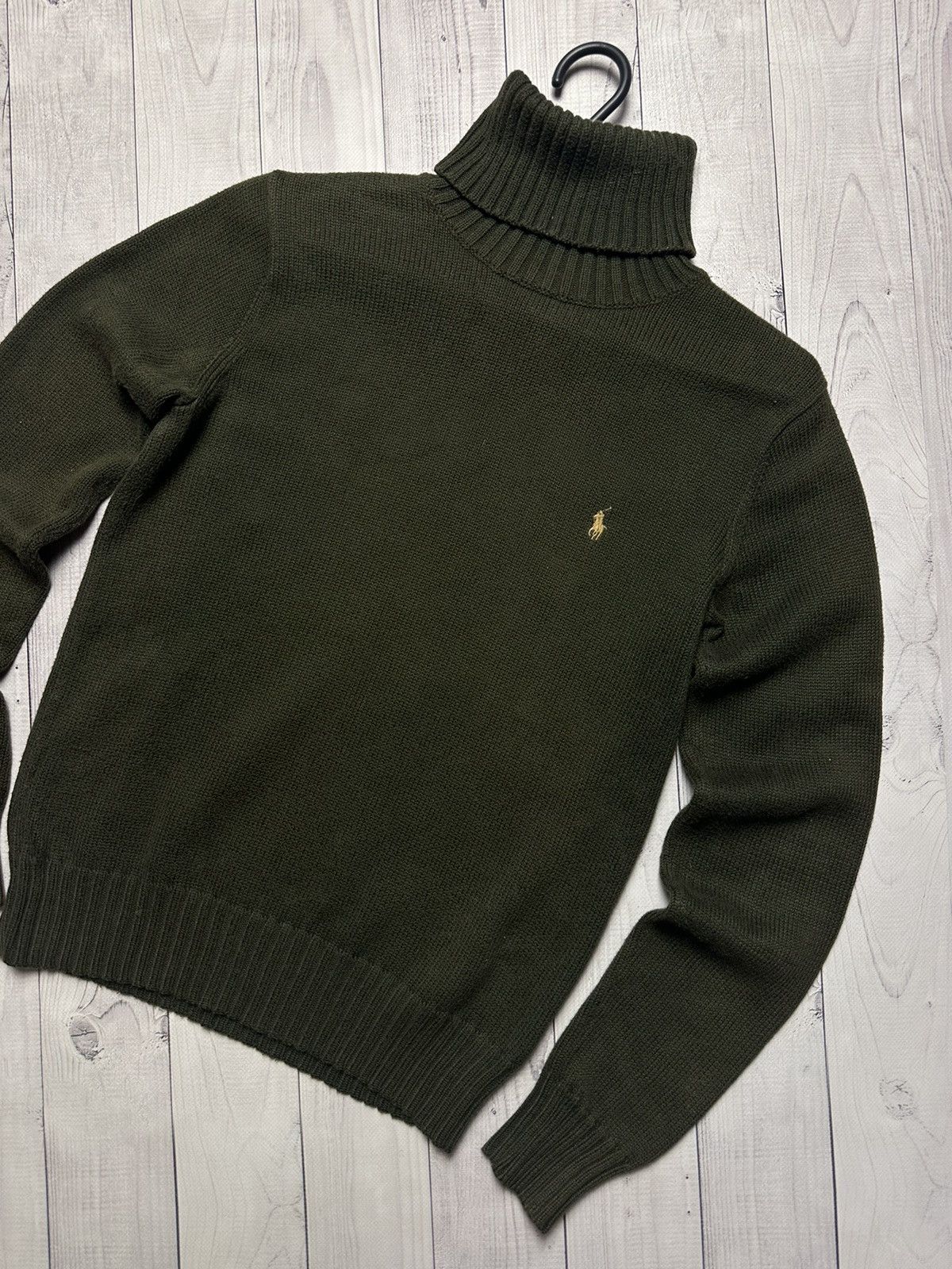 Polo Ralph Lauren × Ralph Lauren × Vintage Vintage Polo Ralph Lauren sweater turtleneck women’s M green Size M / US 6-8 / IT 42-44 - 2 Thumbnail