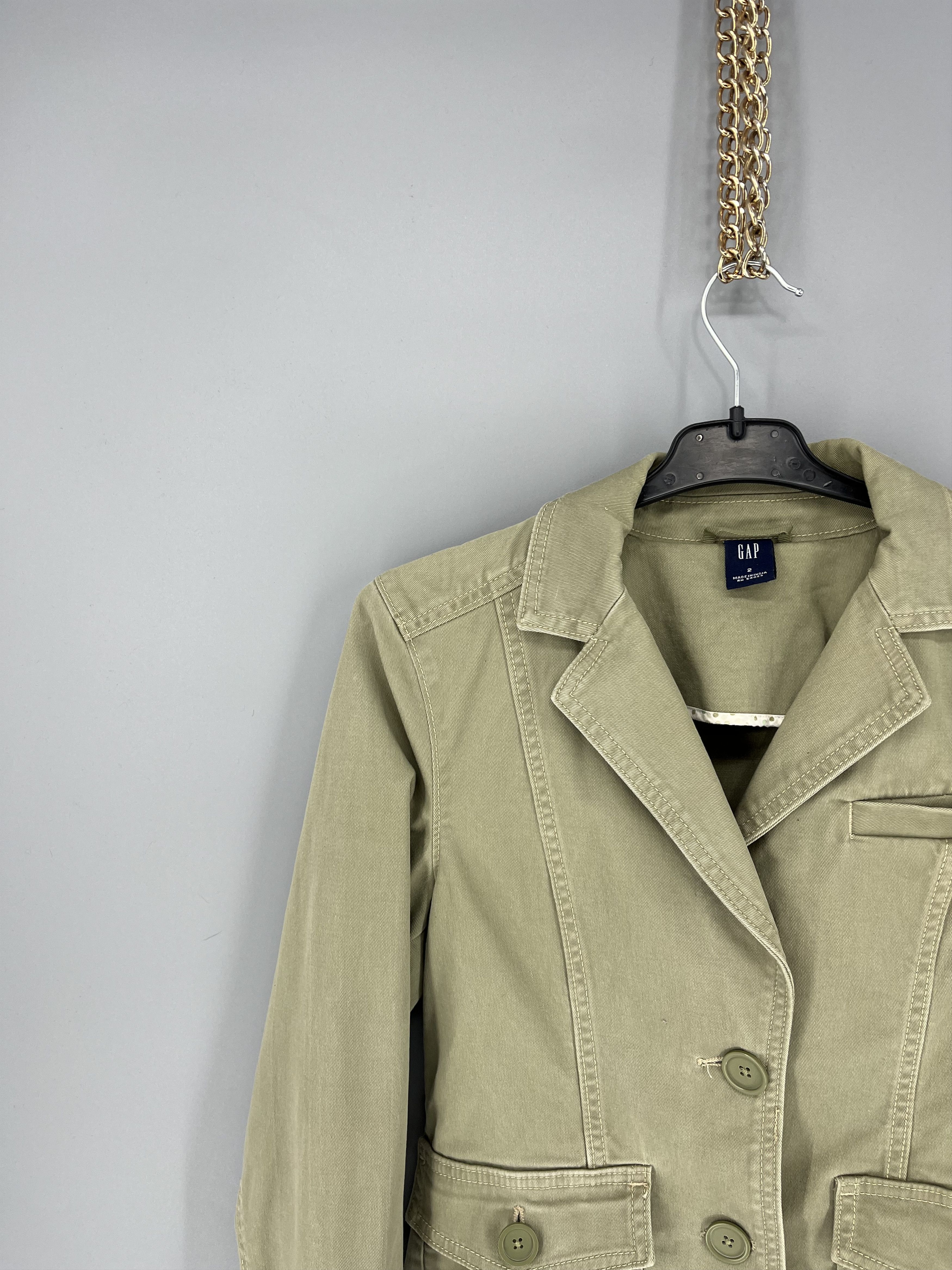 Gap Gap Stretch Jean Jacket Womens Sz 2 Denim Gren Coat Button Size M / US 6-8 / IT 42-44 - 4 Thumbnail