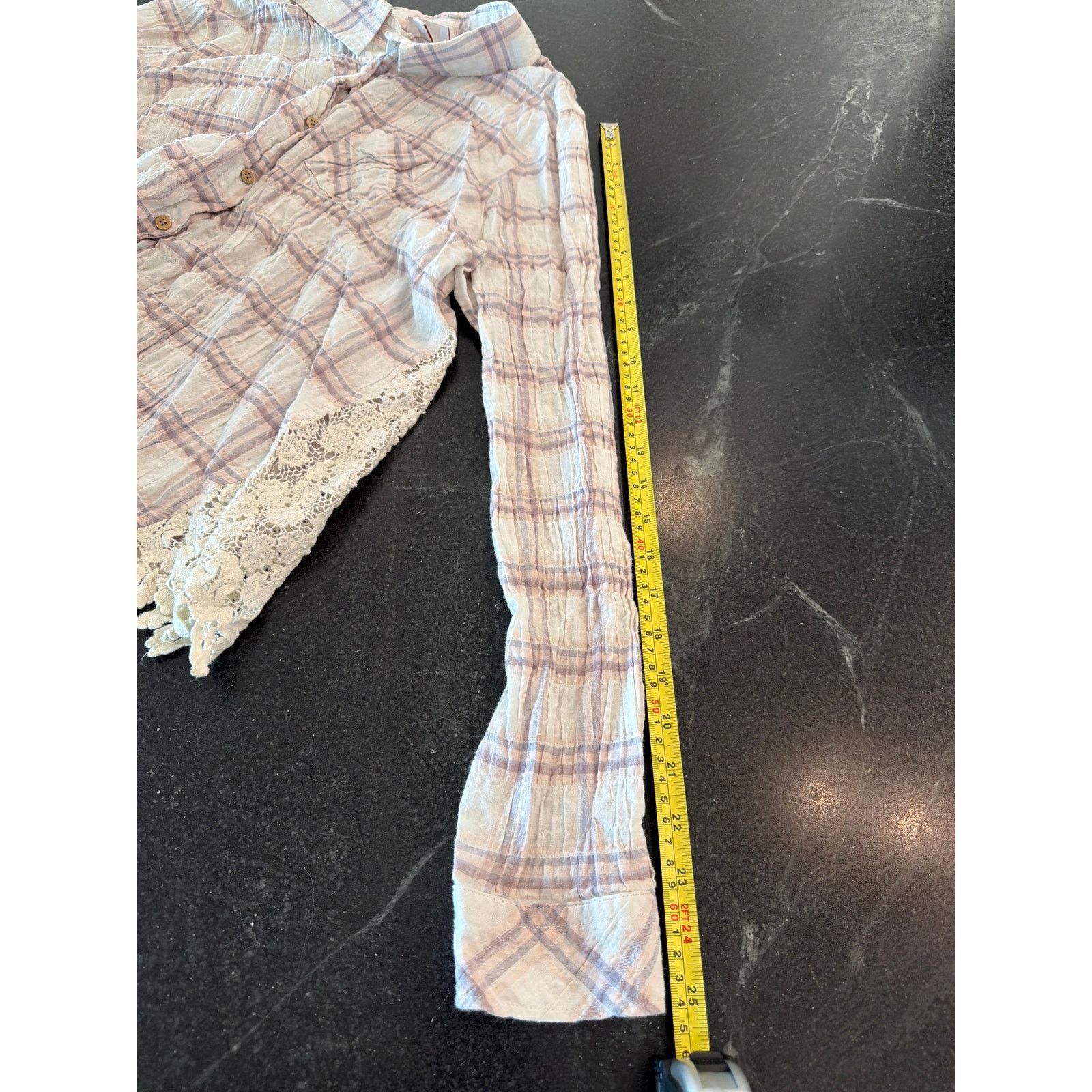 Other Shyanne Crinkle plaid and lace western button up LG Size L / US 10 / IT 46 - 6 Thumbnail