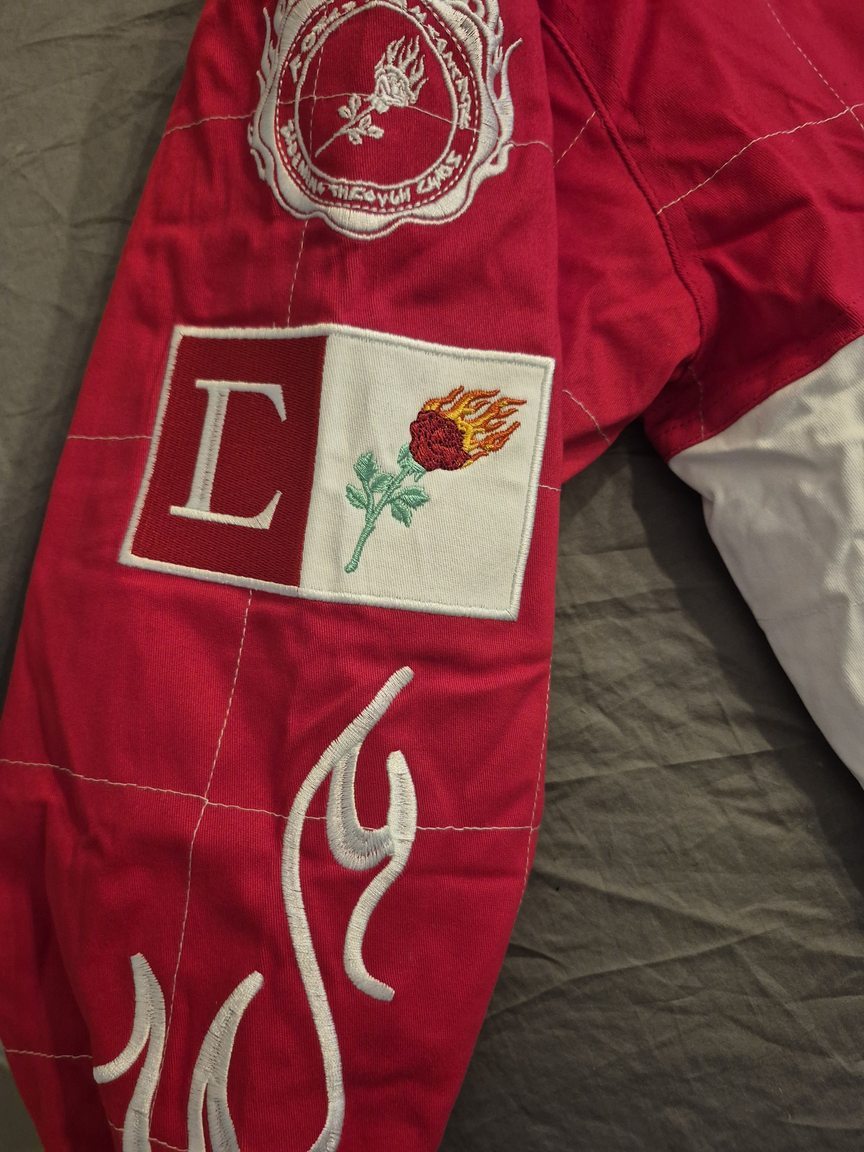 Civil Regime Civil Regime Racing Jacket Red and White Size Large BNWT Size US L / EU 52-54 / 3 - 3 Thumbnail