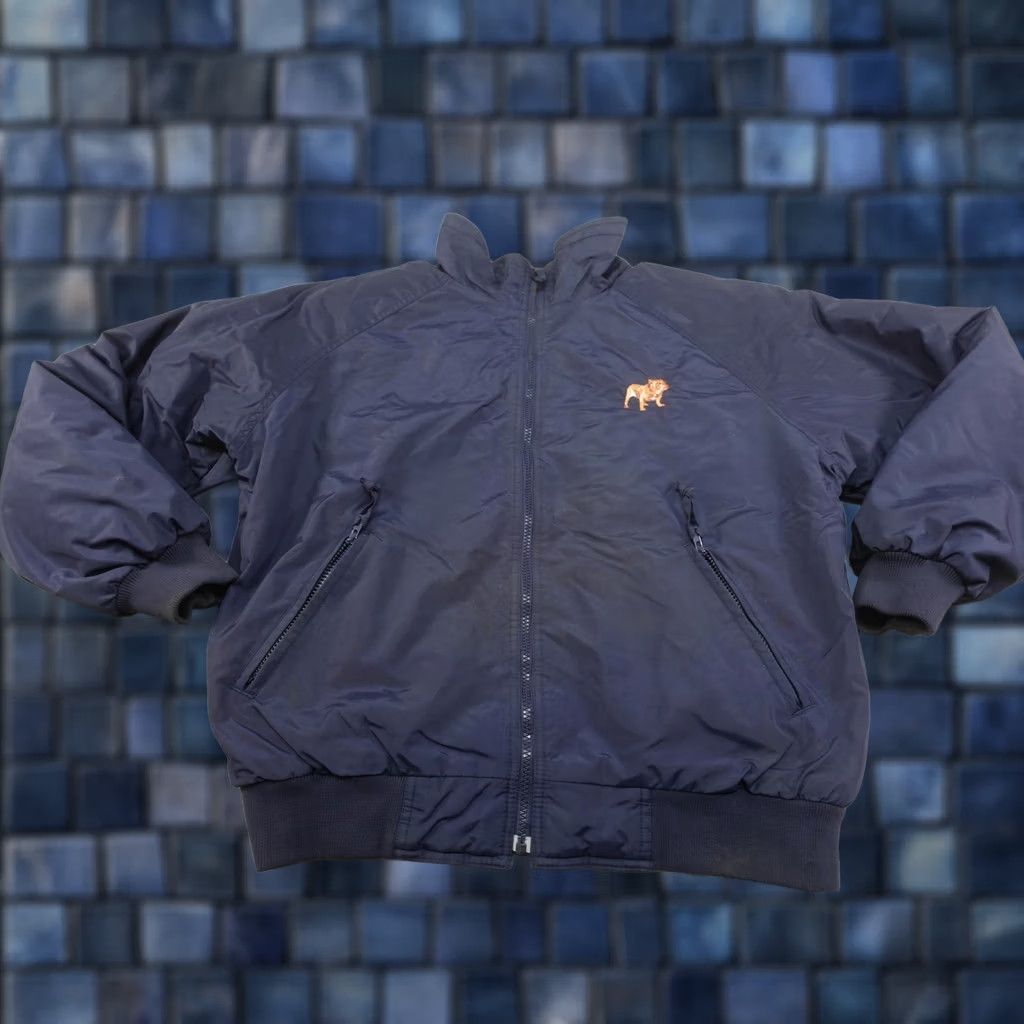Port Authority VINTAGE Mack Trucks Bomber Jacket Mens Large Blue Fleece Lined Bulldog Logo Size US L / EU 52-54 / 3 - 1 Thumbnail