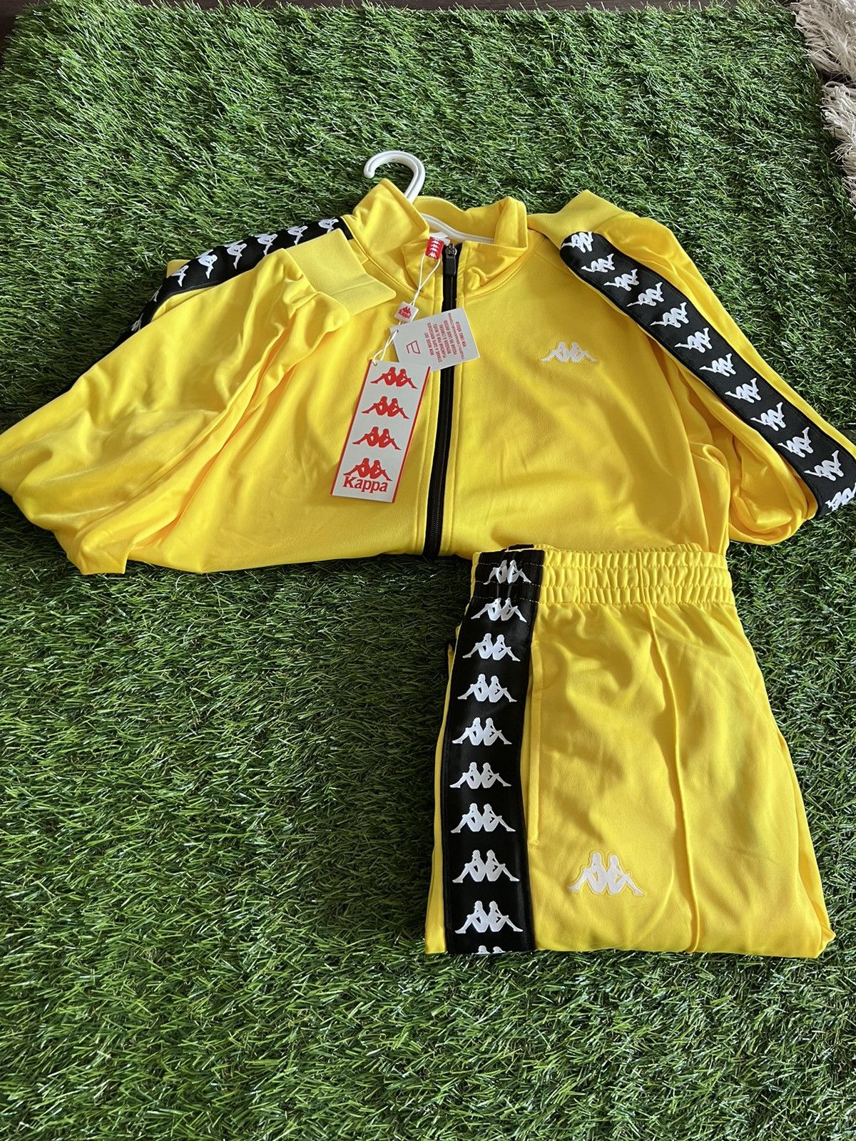 Kappa tracksuit yellow best sale