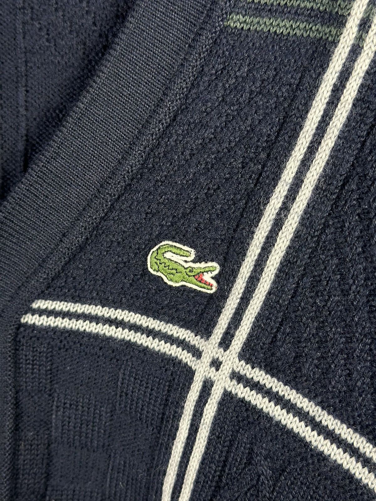 Lacoste × Vintage Vintage 90s Lacoste Knit Cardigan Sweater Size US M / EU 48-50 / 2 - 3 Thumbnail