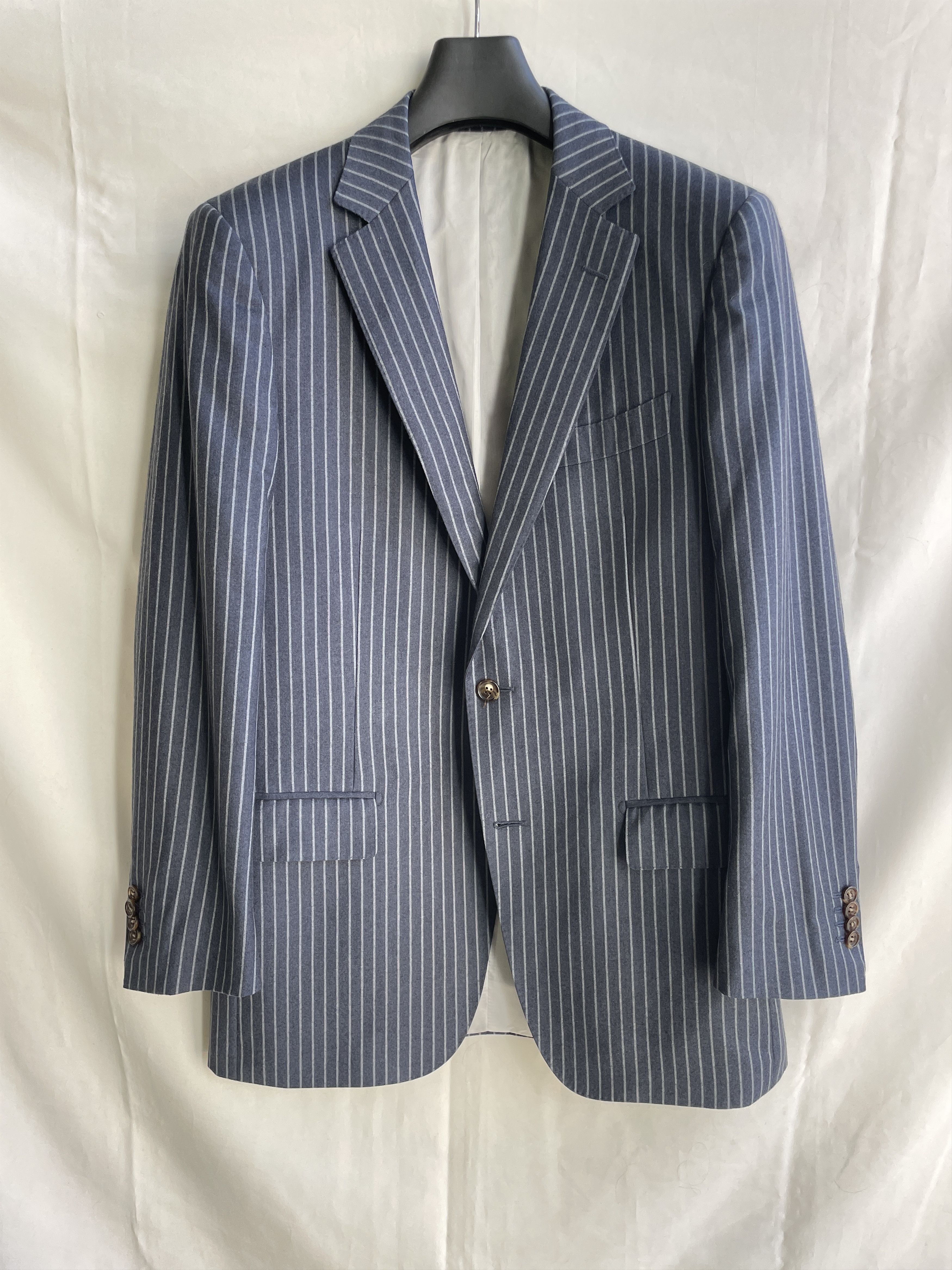 Suitsupply Suitsupply Striped Navy Wool Suit Jacket Blazer Size 38R - 1 Thumbnail