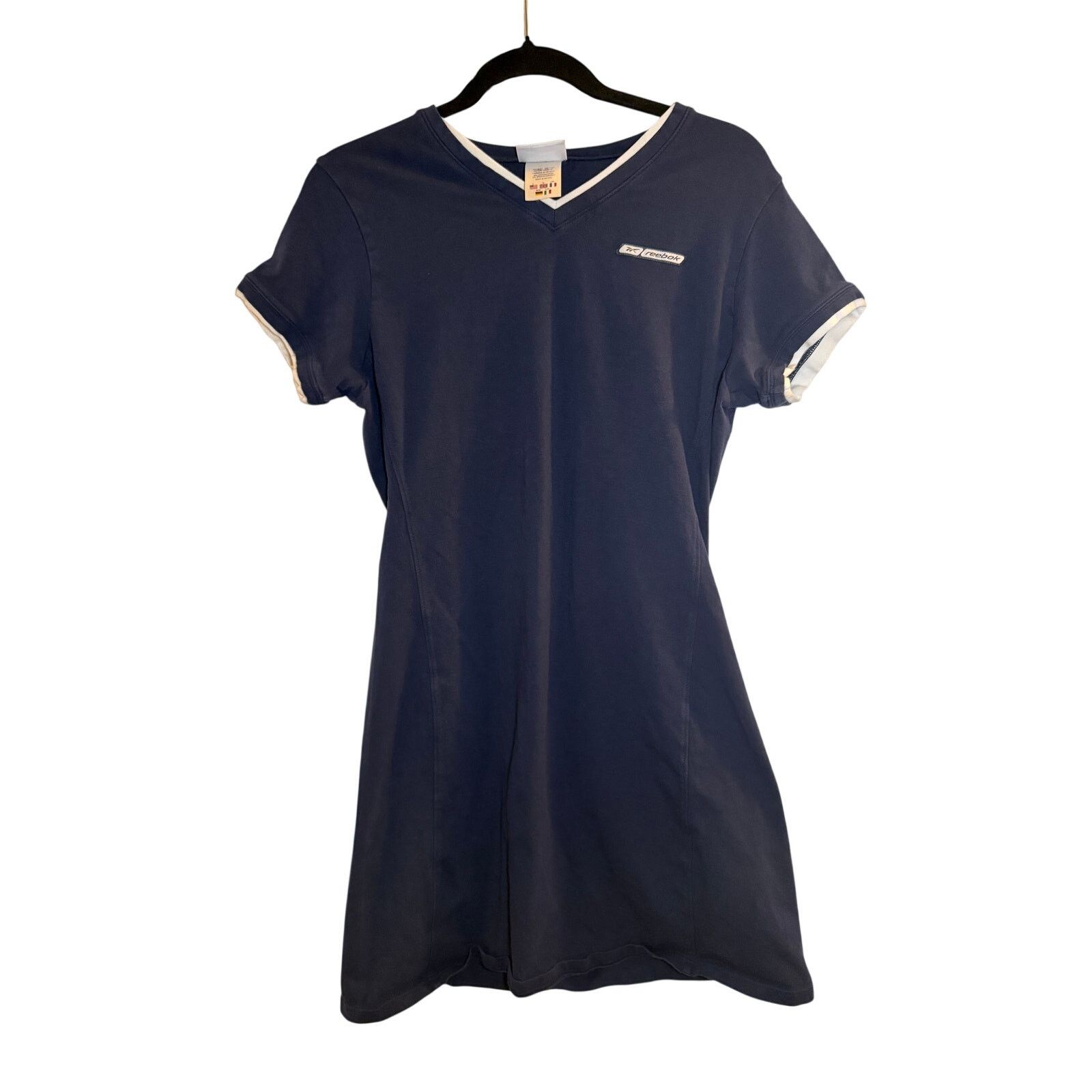 Reebok Early 2000s Reebok Navy Blue V-Neck Athletic Dress Size M / US 6-8 / IT 42-44 - 1 Thumbnail