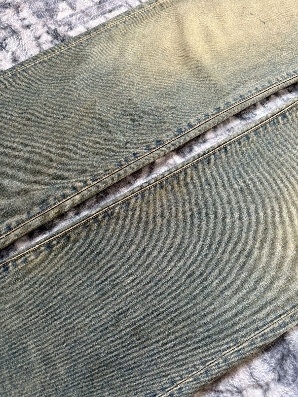 Japanese Brand Vintage Wrangler Earthy Mud Wash Selvedge Straight Jeans Size US 28 / EU 44 - 10 Thumbnail