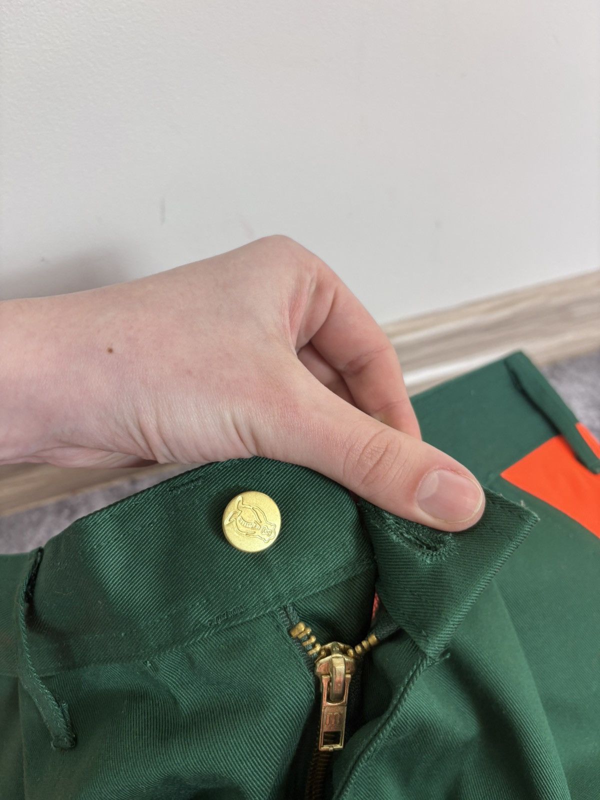 Other Mascot Men’s NEW Reflective Green/Orange Safety Work Pants Size US 32 / EU 48 - 8 Thumbnail