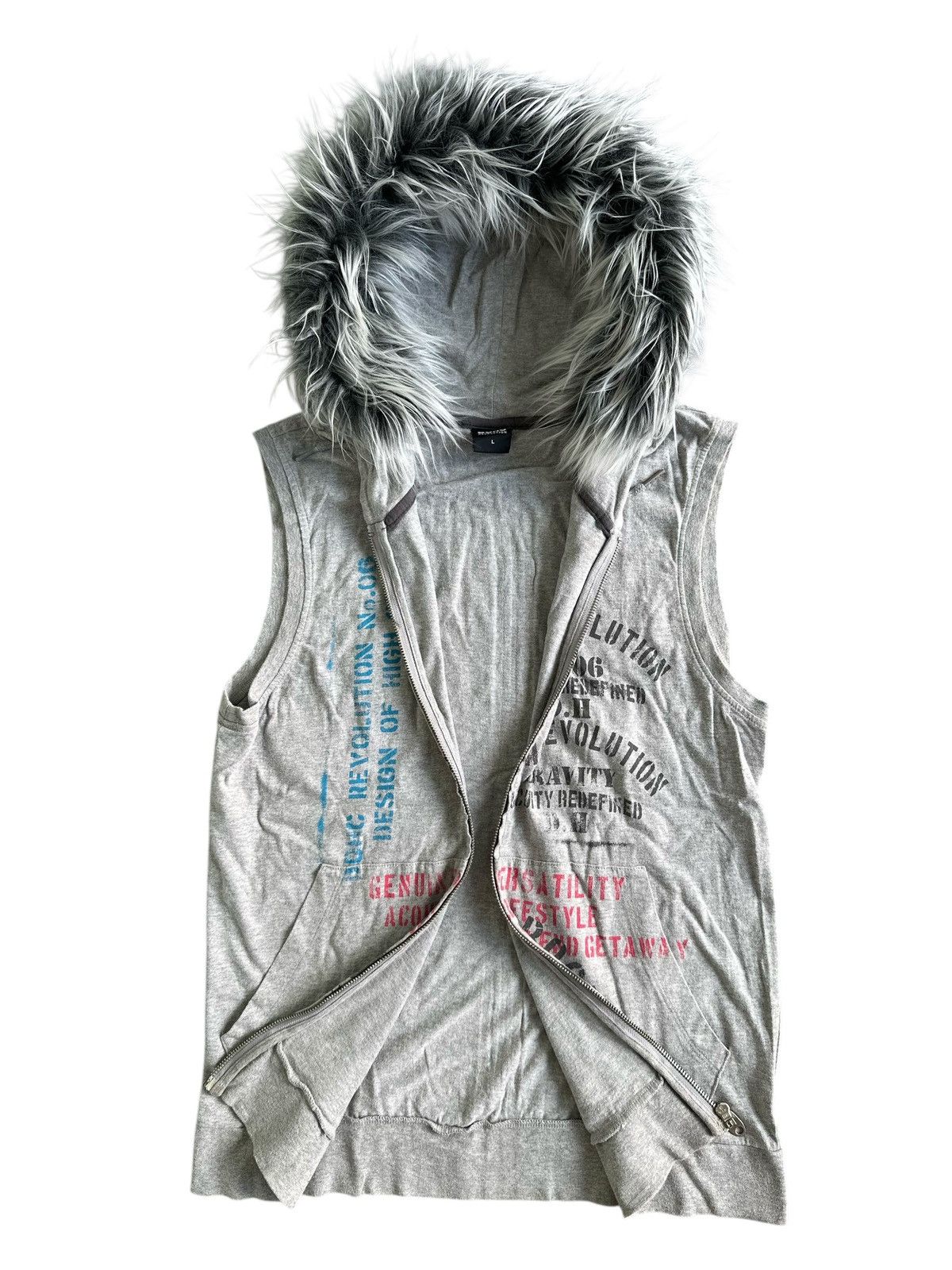 Le Grande Bleu (L.G.B.) DOHC REVOLUTION POEM FUR ZIP HOODIE TANKTOP Size US M / EU 48-50 / 2 - 4 Thumbnail