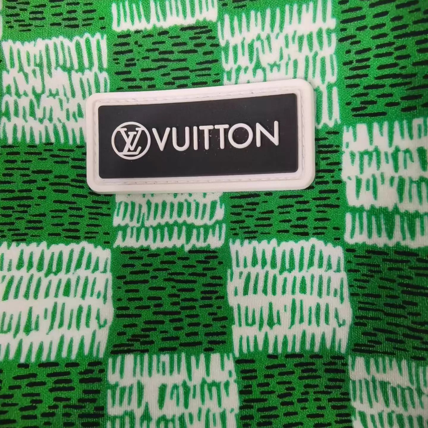 Louis Vuitton LOUIS VUITTON green Damier zip colorblock short polo shirt Size S / US 4 / IT 40 - 5 Thumbnail