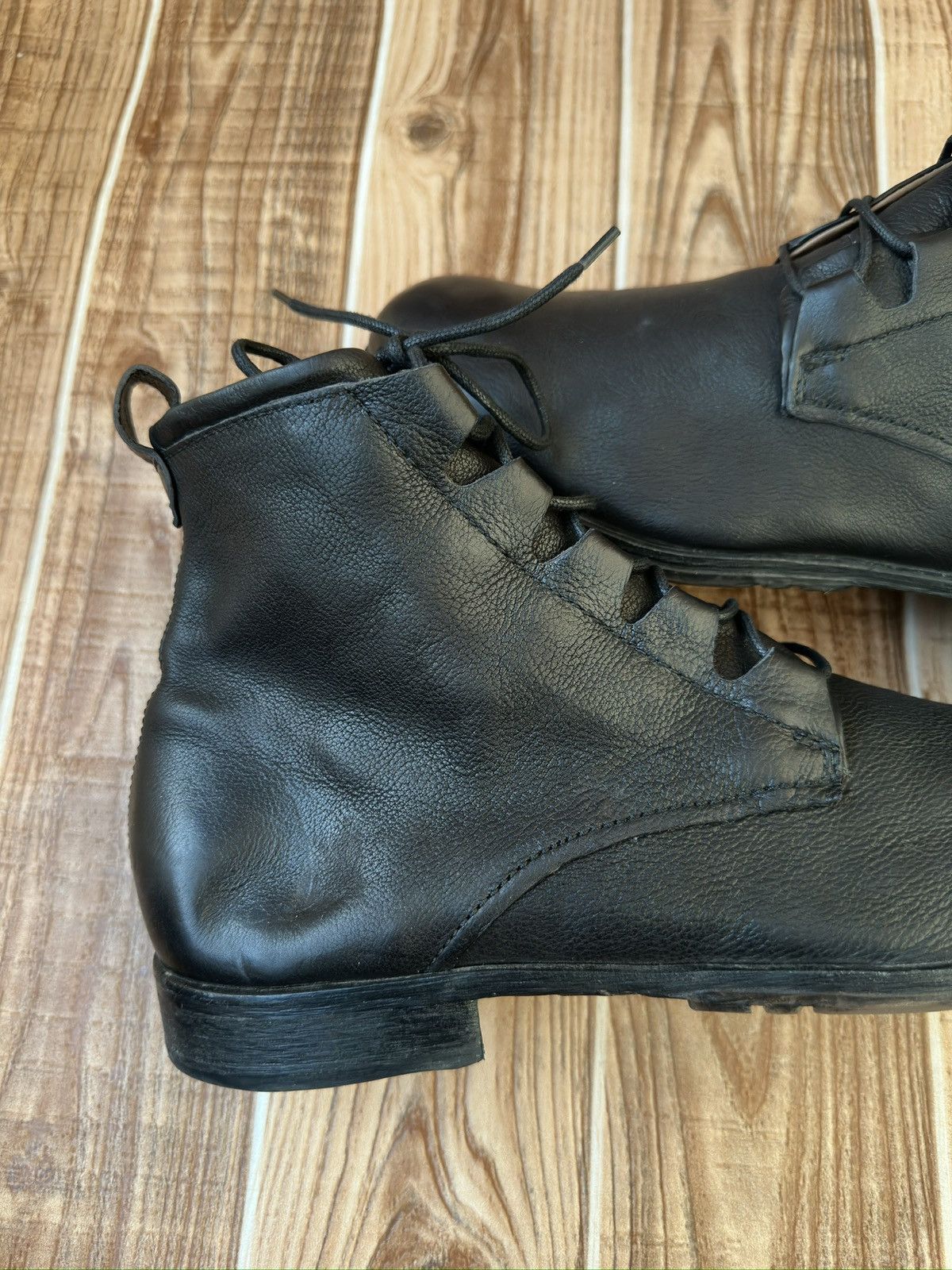 A.S.98 AS 98 Air Step Black Leather Side Zip Boots like Rick Owens Size US 11 / EU 44 - 10 Thumbnail