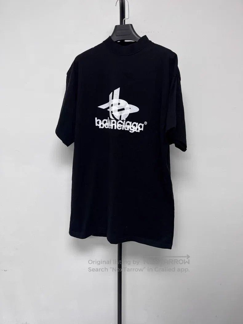Balenciaga Balenciaga Letter print round neck short-sleeve T-shirt Size US S / EU 44-46 / 1 - 1 Thumbnail