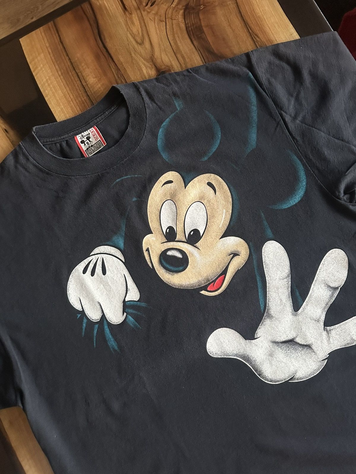 Disney Vintage Disney Designs 90s Black Double Sided Big Mickey Size US XXL / EU 58 / 5 - 2 Thumbnail