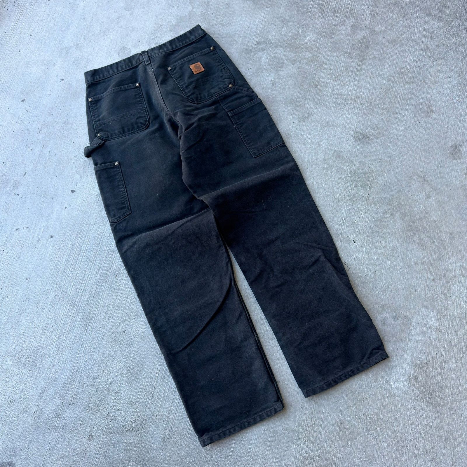 Carhartt × Vintage Carhartt black double knee work wear carpenter pants Size US 29 - 4 Thumbnail