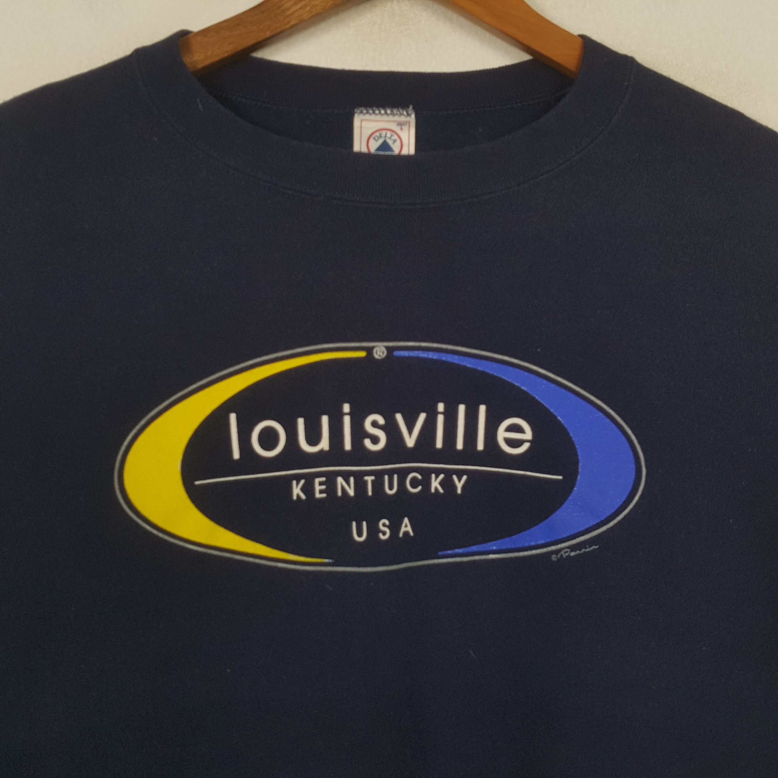 Louisville Slugger × Vintage Vintage LOUISVILLE KENTUCKY Streetwear Sweatshirt C286N5 Size US L / EU 52-54 / 3 - 2 Thumbnail