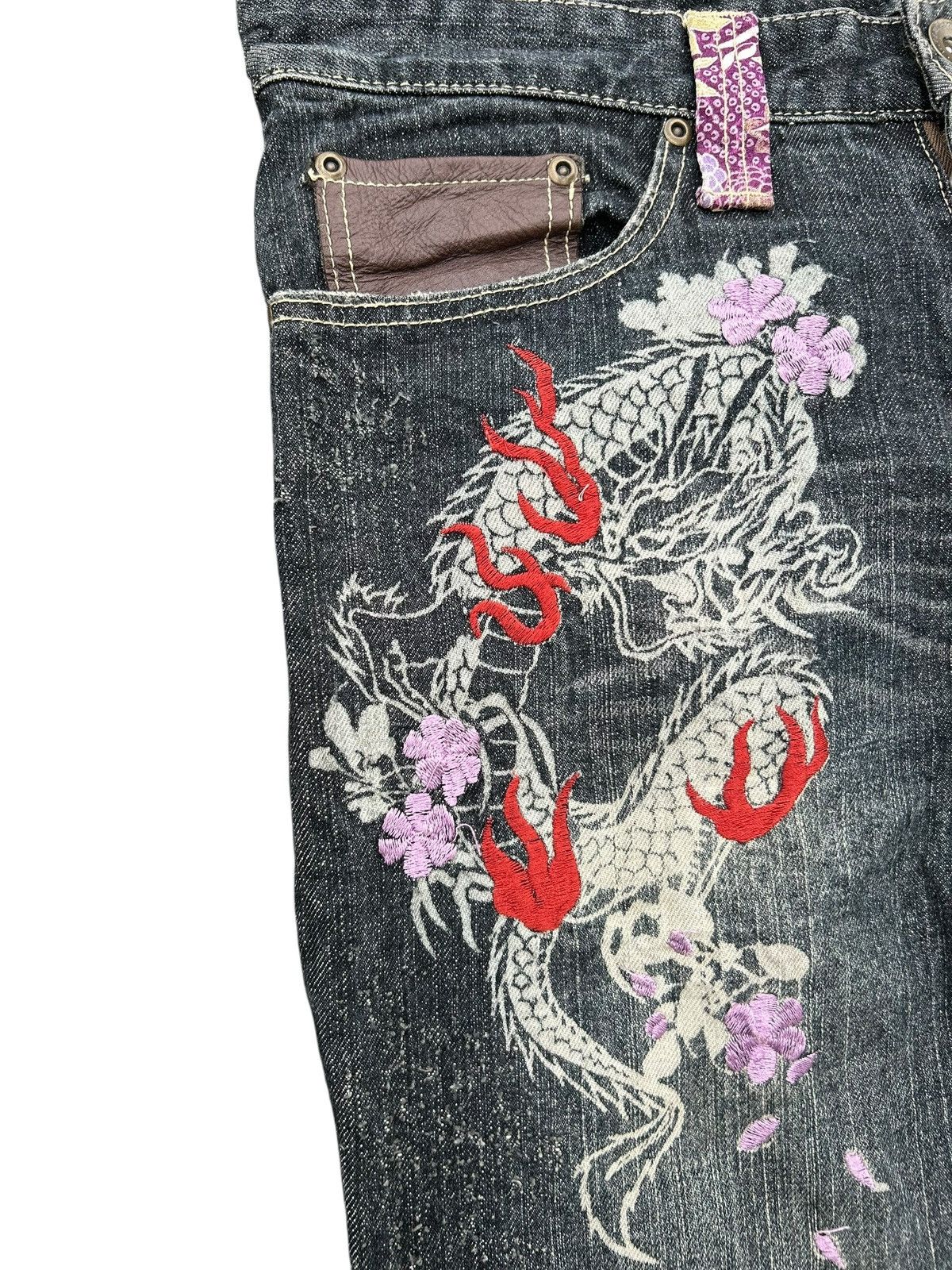 Japanese Brand × Kapital × Vintage Karakuri Tamashii Inspired Japanese GUMU Denim Jeans Rare ☠️ Size US 34 / EU 50 - 3 Thumbnail