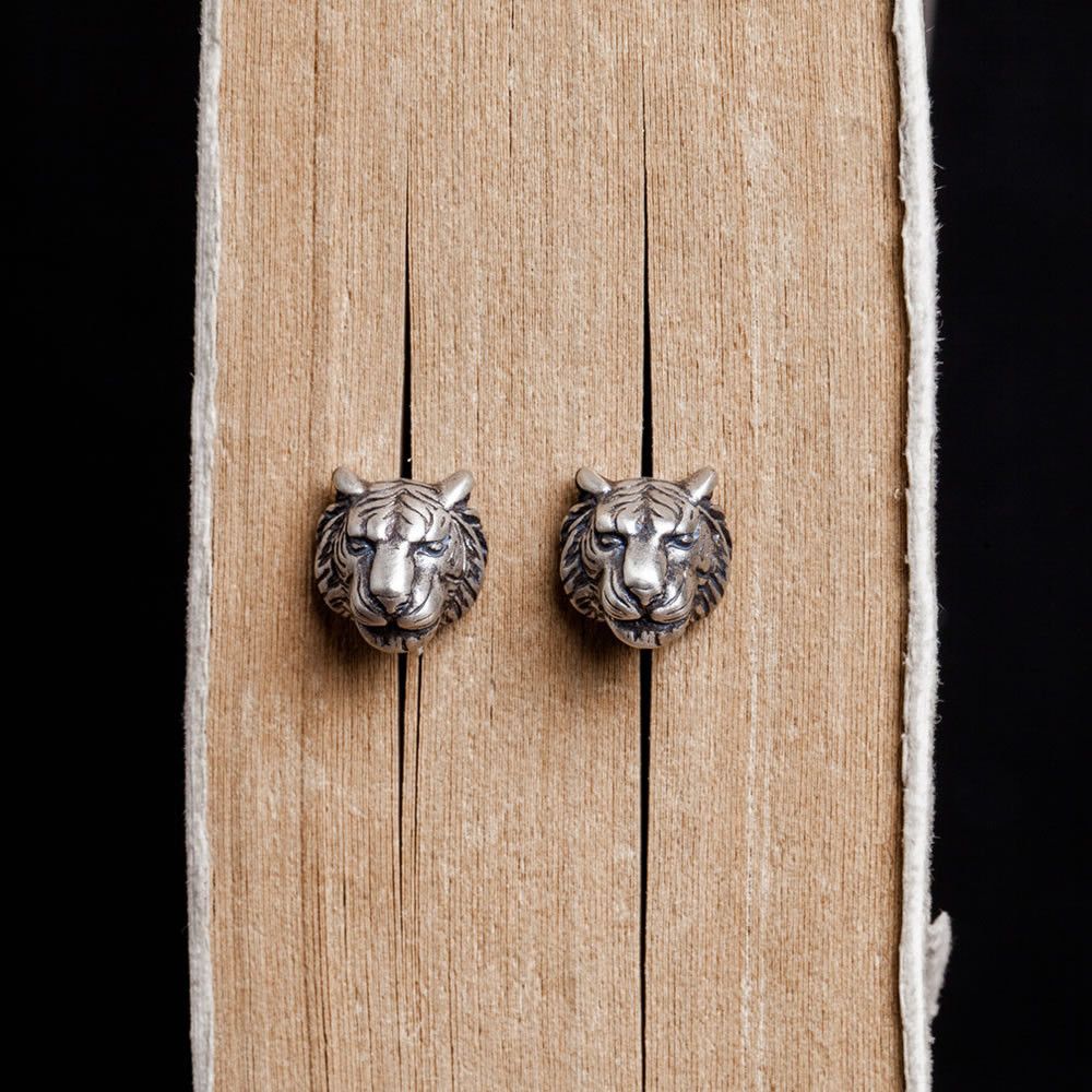 Jewelry Tiger New Trend Earrings One Pairs Chrome Jewelry Size ONE SIZE - 3 Thumbnail