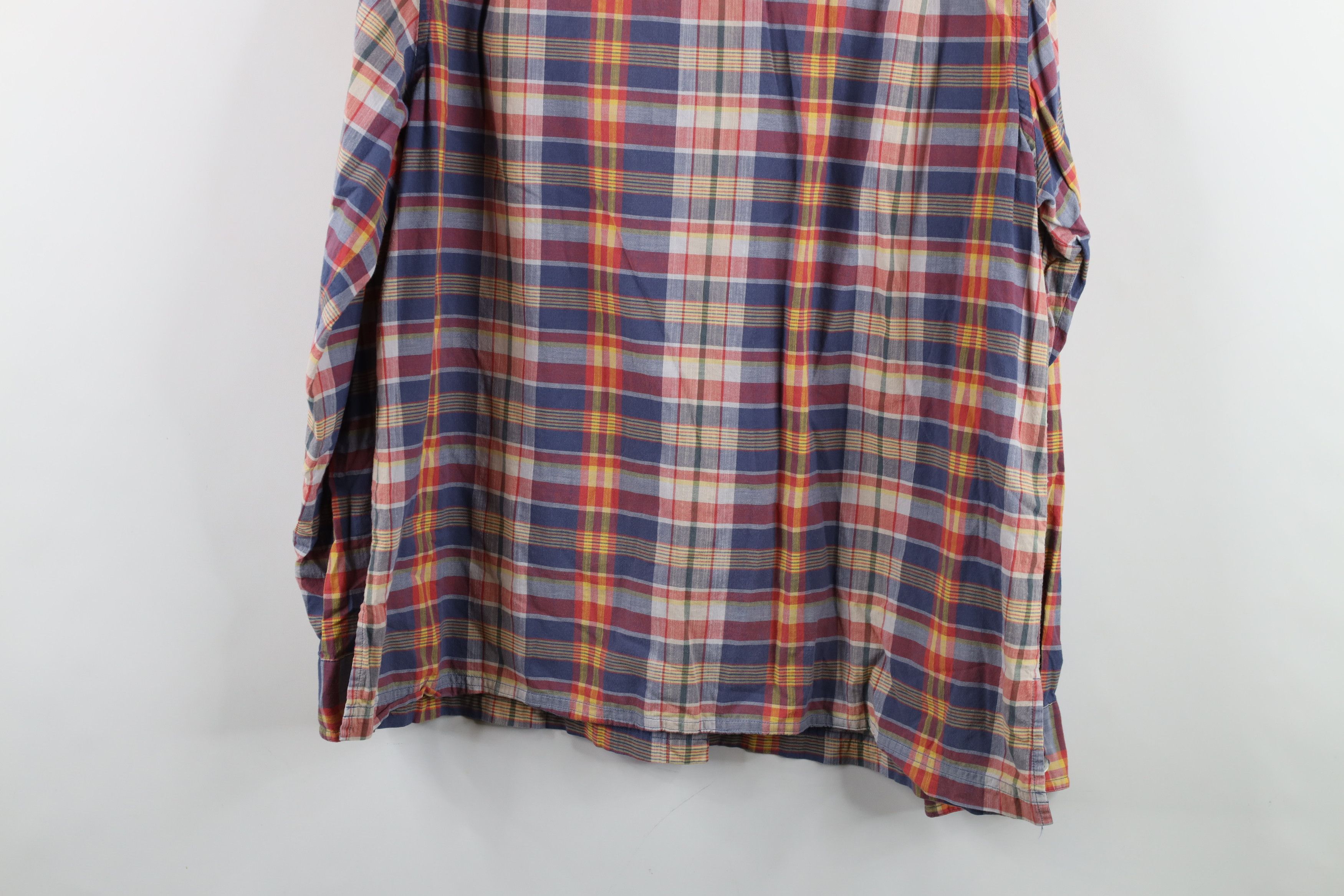 Pendleton × Vintage Vintage Pendleton Lightweight Rainbow Madras Button Shirt Size XL / US 12-14 / IT 48-50 - 13 Thumbnail