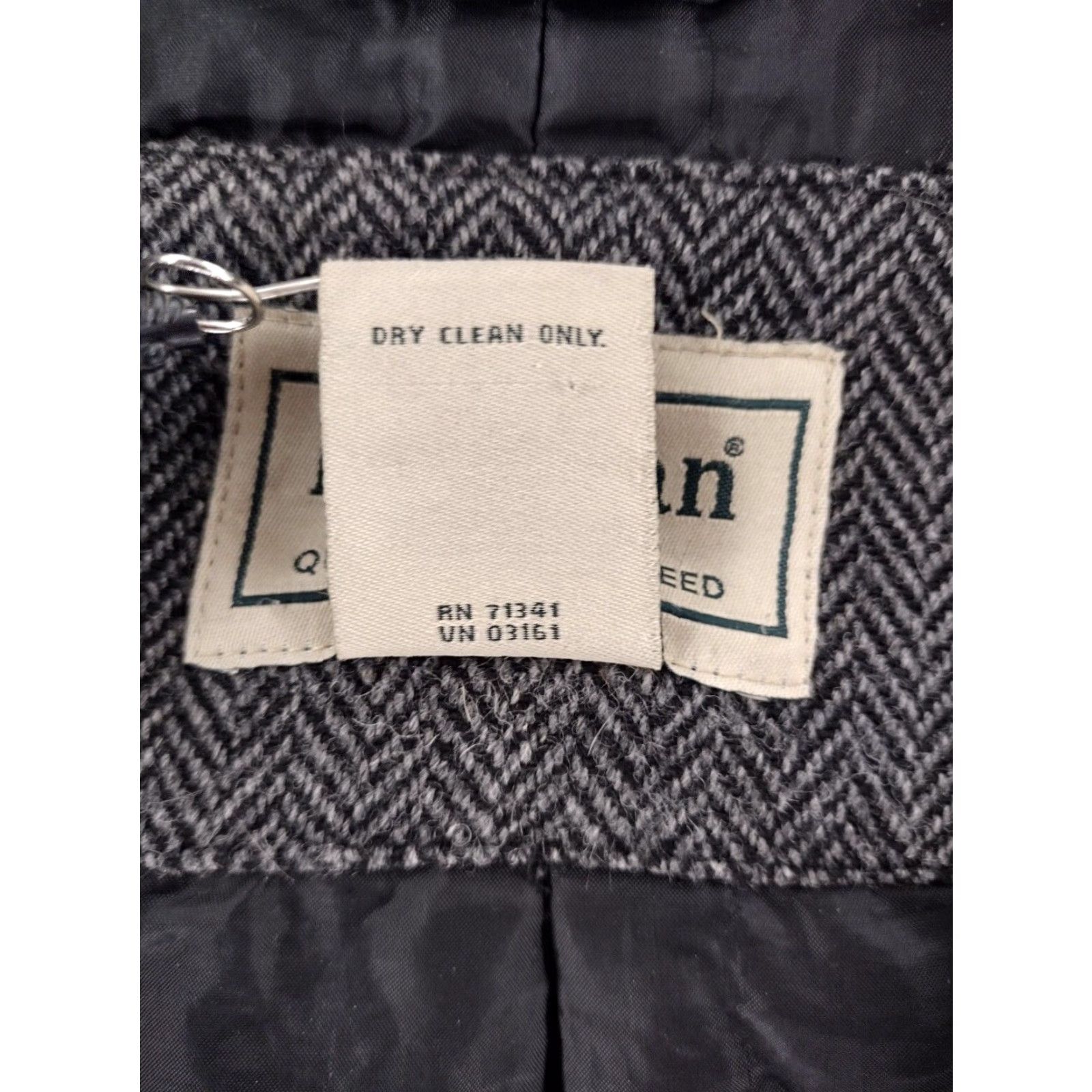 Vintage LL Bean Womens Small Coat Jacket Herringbone Wool Blend Pockets Size S / US 4 / IT 40 - 7 Thumbnail
