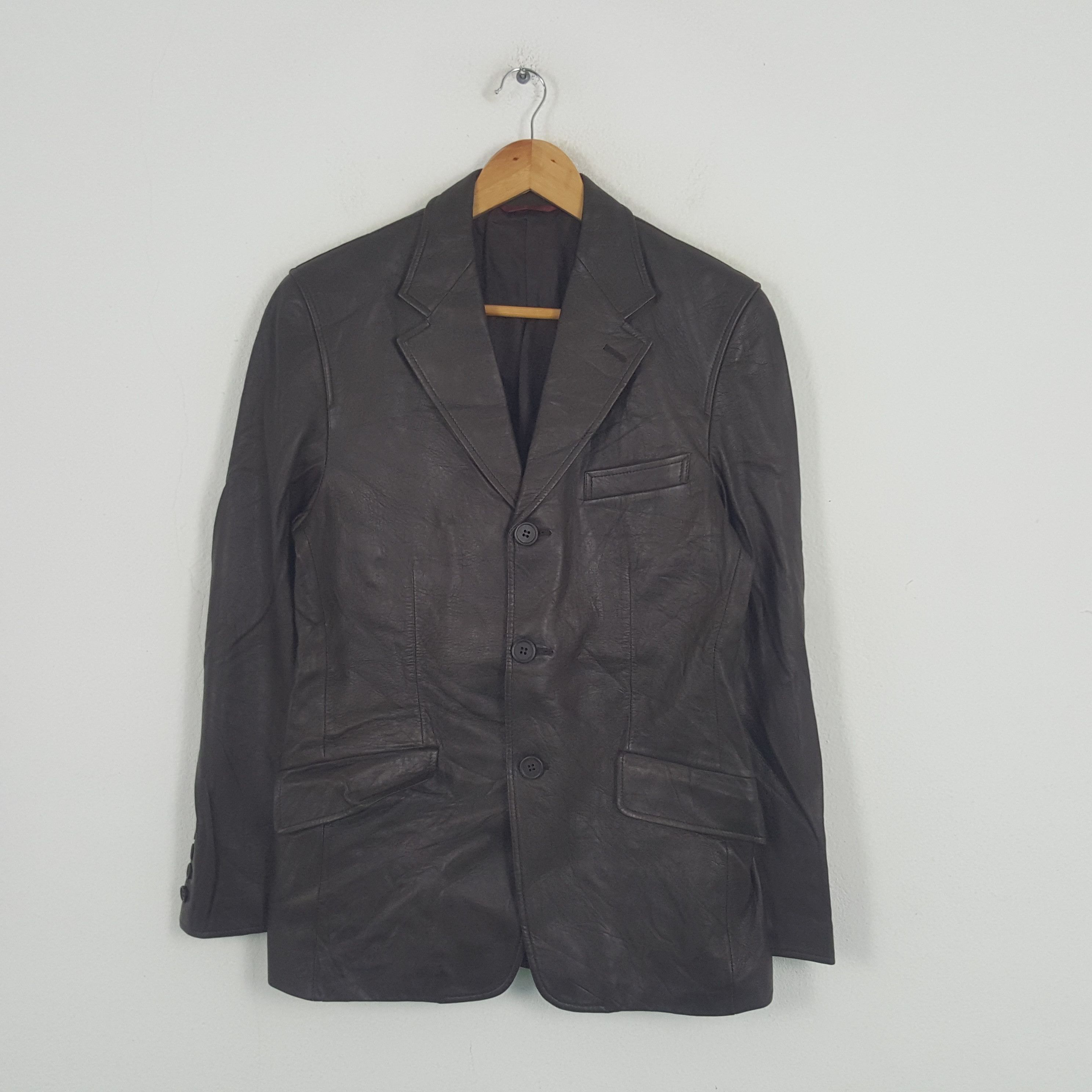 Paul Smith × Vintage Vintage Paul Smith Luxury Brand Leather Jacket Size US S / EU 44-46 / 1 - 1 Thumbnail