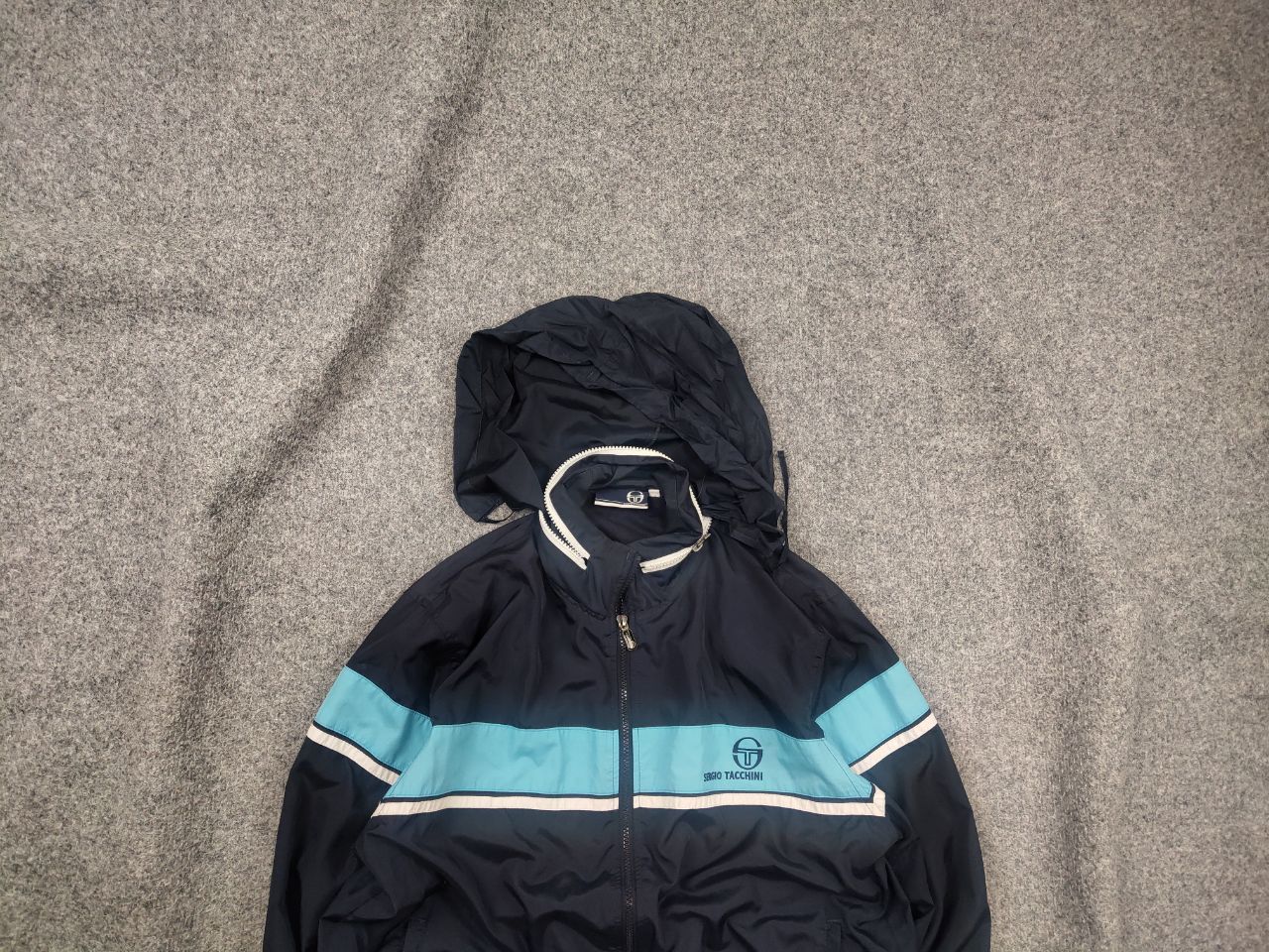 Sergio Tacchini Sergio Tacchini Light navy Logo jacket Zip Hoodie Vintage Size US L / EU 52-54 / 3 - 1 Thumbnail
