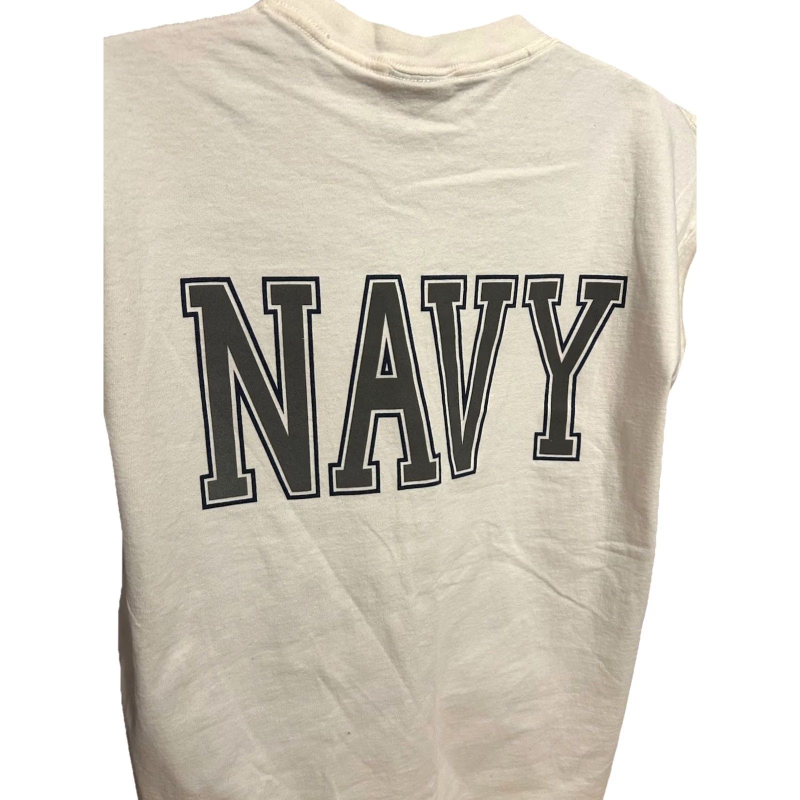 Soffe VINTAGE US Navy Shirt Short Sleeve Men XL Double Sided Reflective Graphic Soffe’s Choice Navy Logo Tee Size US XL / EU 56 / 4 - 4 Thumbnail