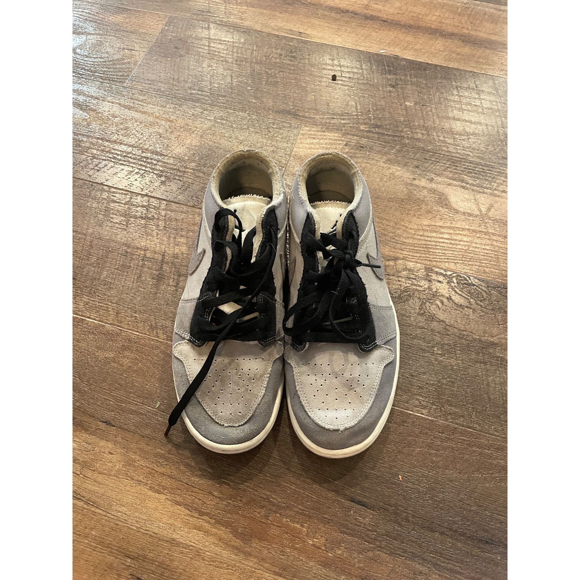 Nike Jordan 1 Low SE Craft Inside Out Cement Grey Sneakers DZ4135 Size US 7.5 / EU 40-41 - 3 Thumbnail